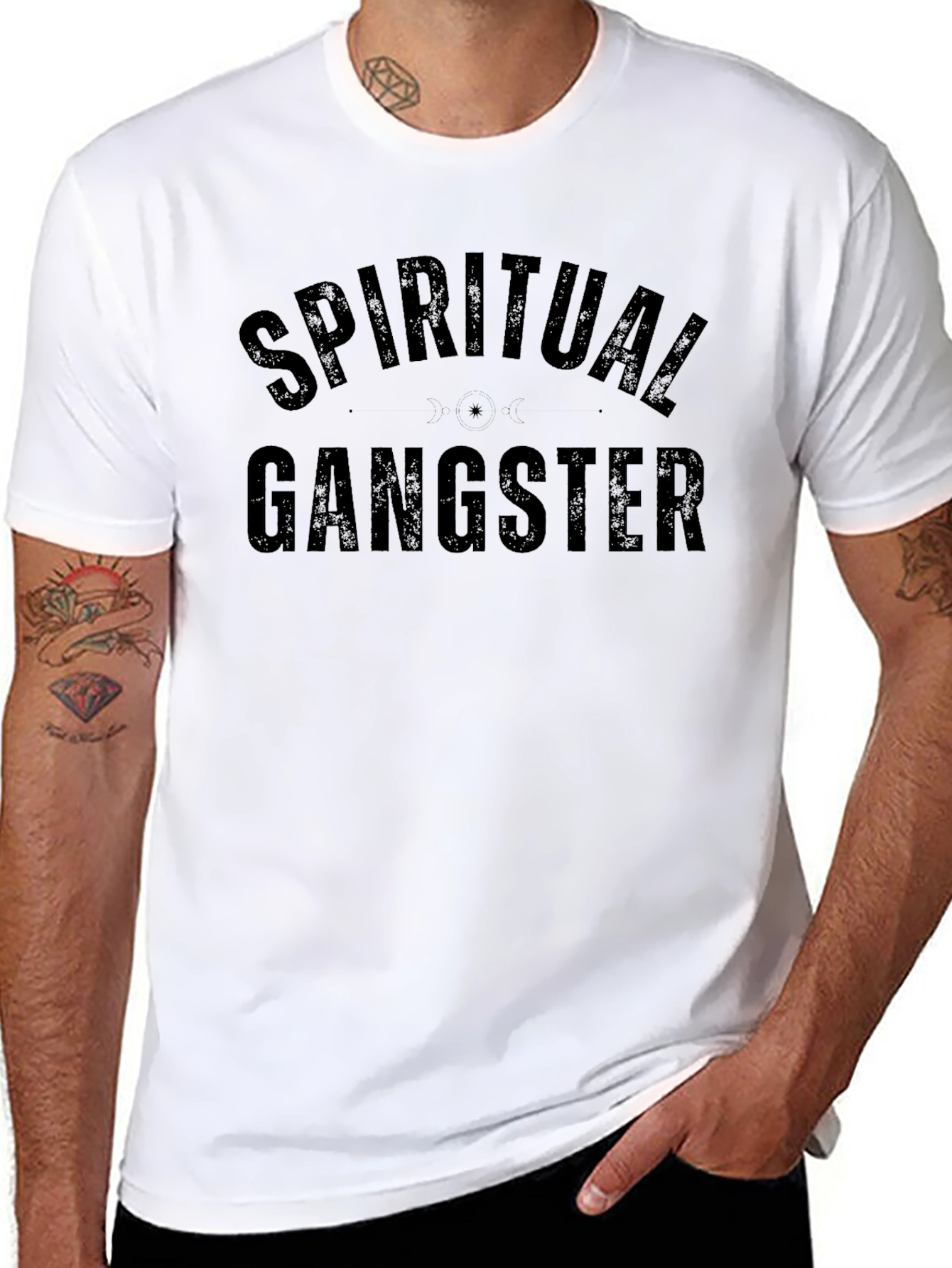Spiritual Gangster Black Graphic T-Shirt