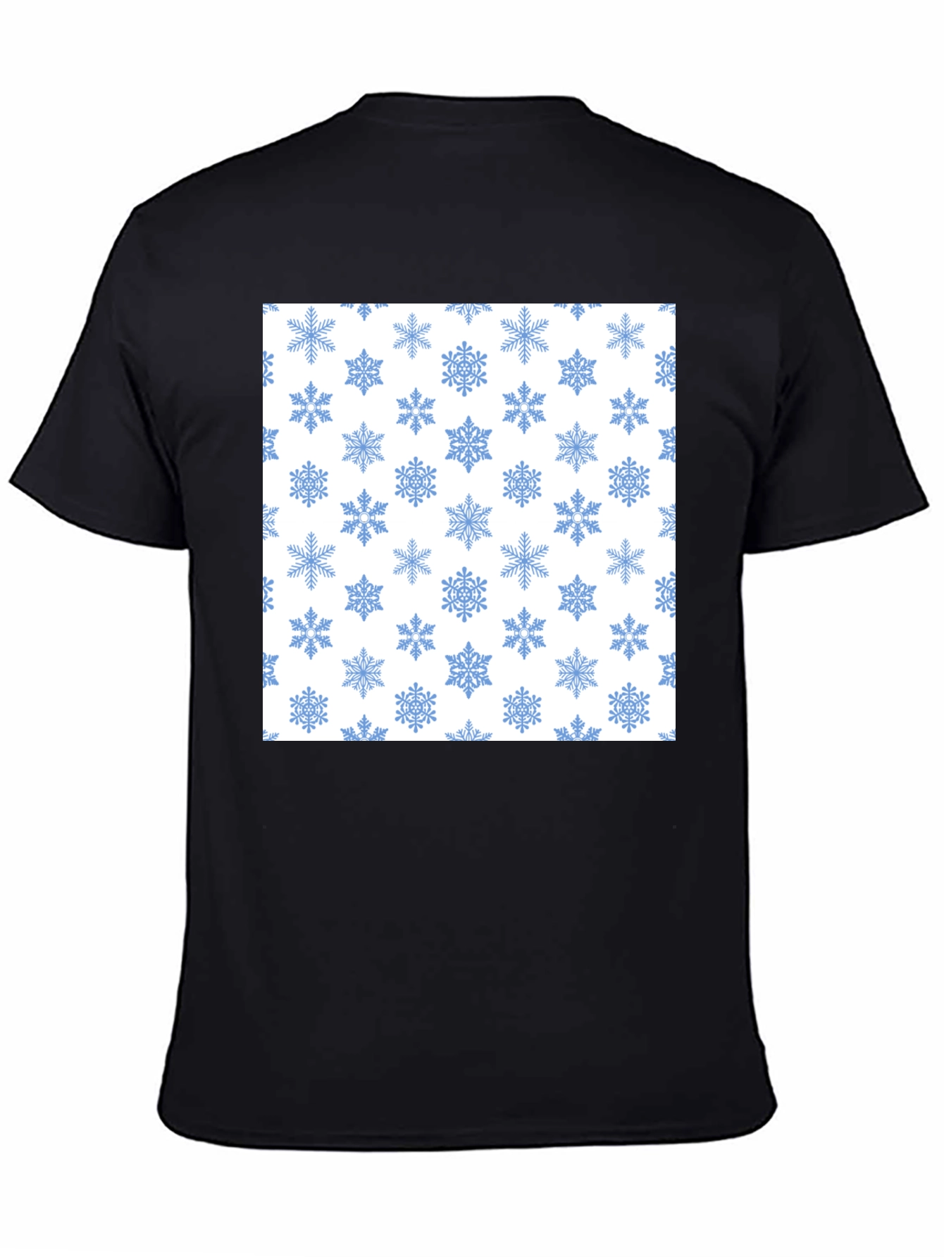 Snowflake Pattern Tee - Winter Holiday Style