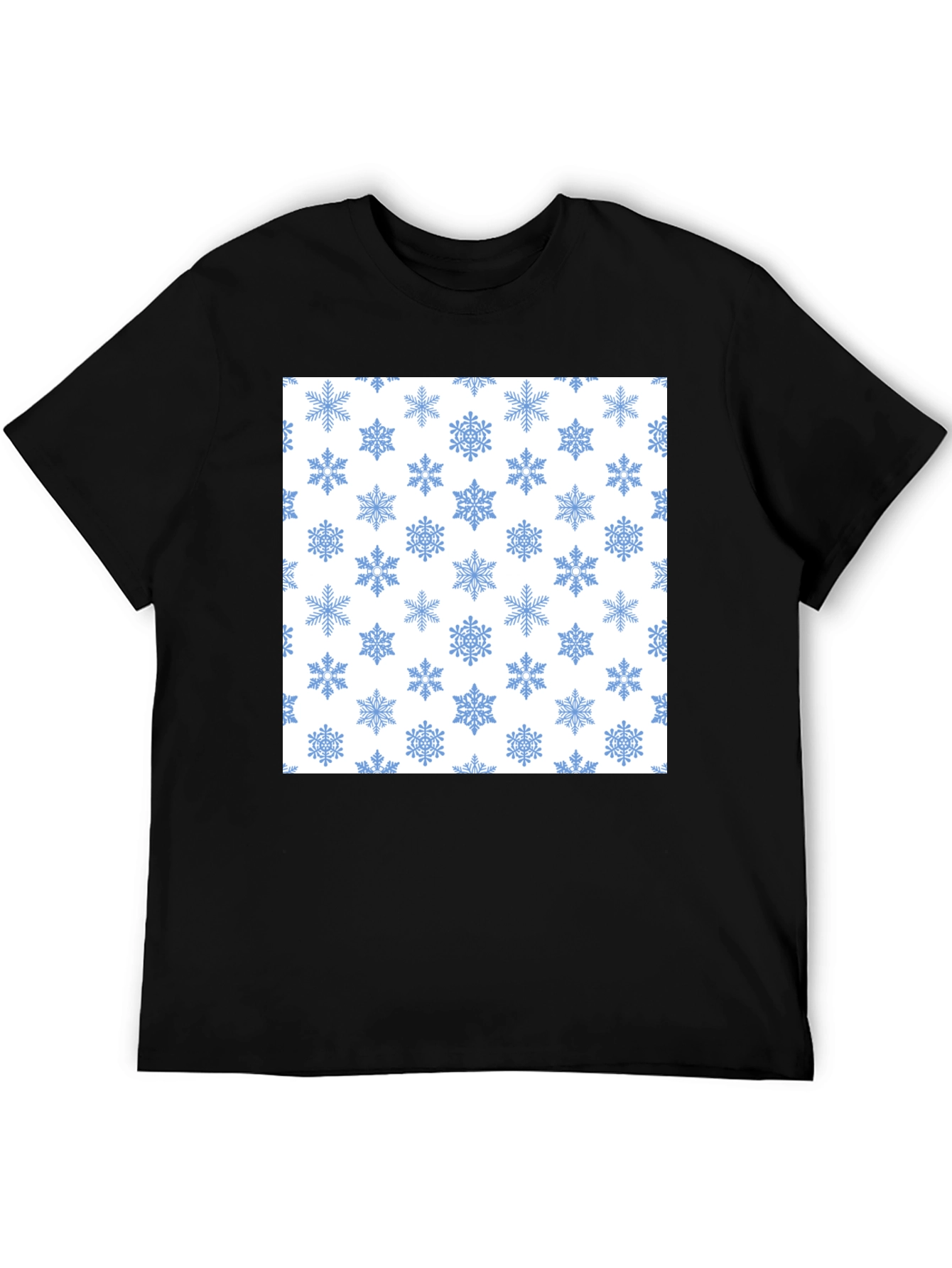 Snowflake Pattern Tee - Winter Holiday Style