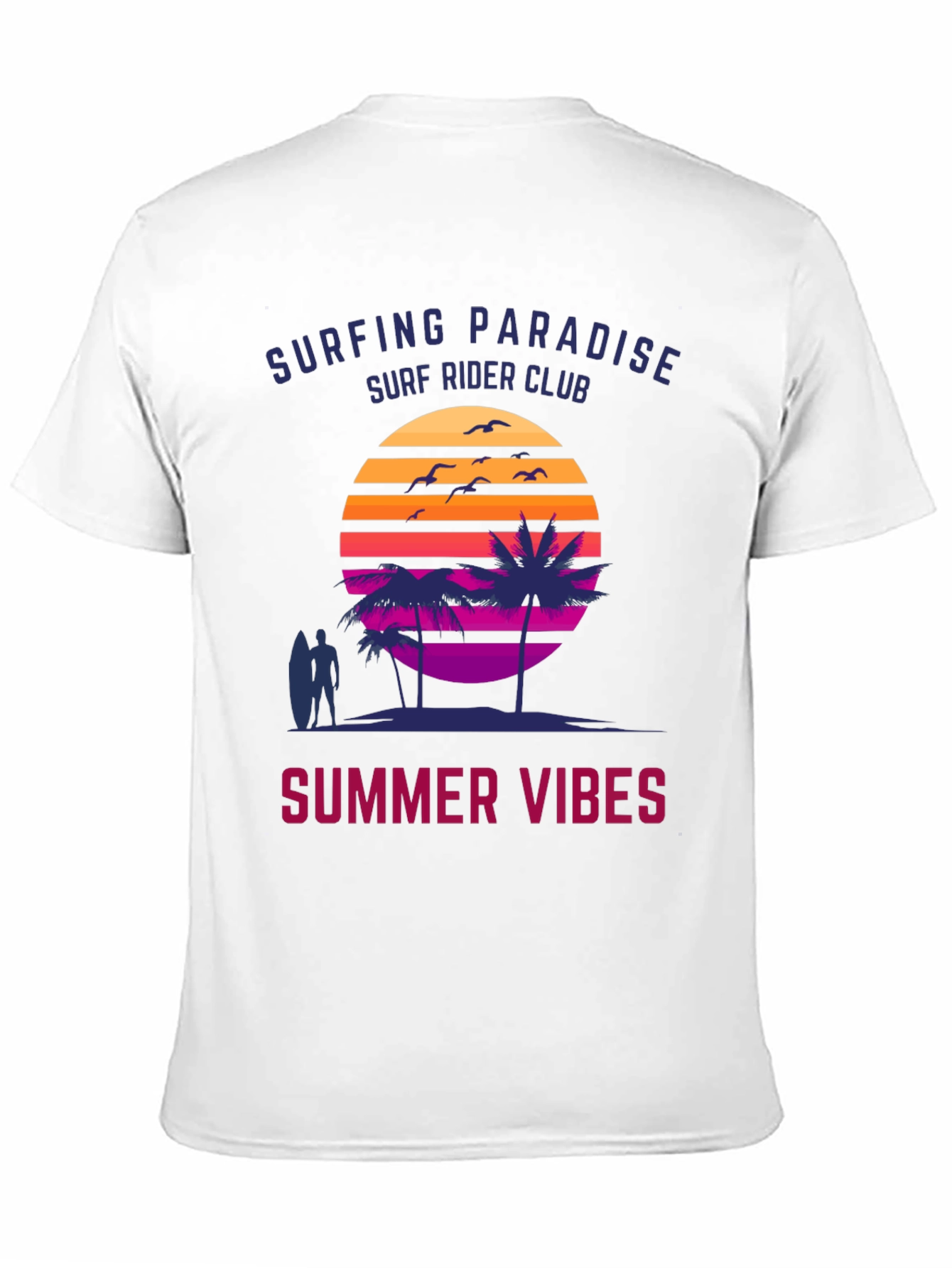 Surfing Paradise Summer Vibes Graphic Tee