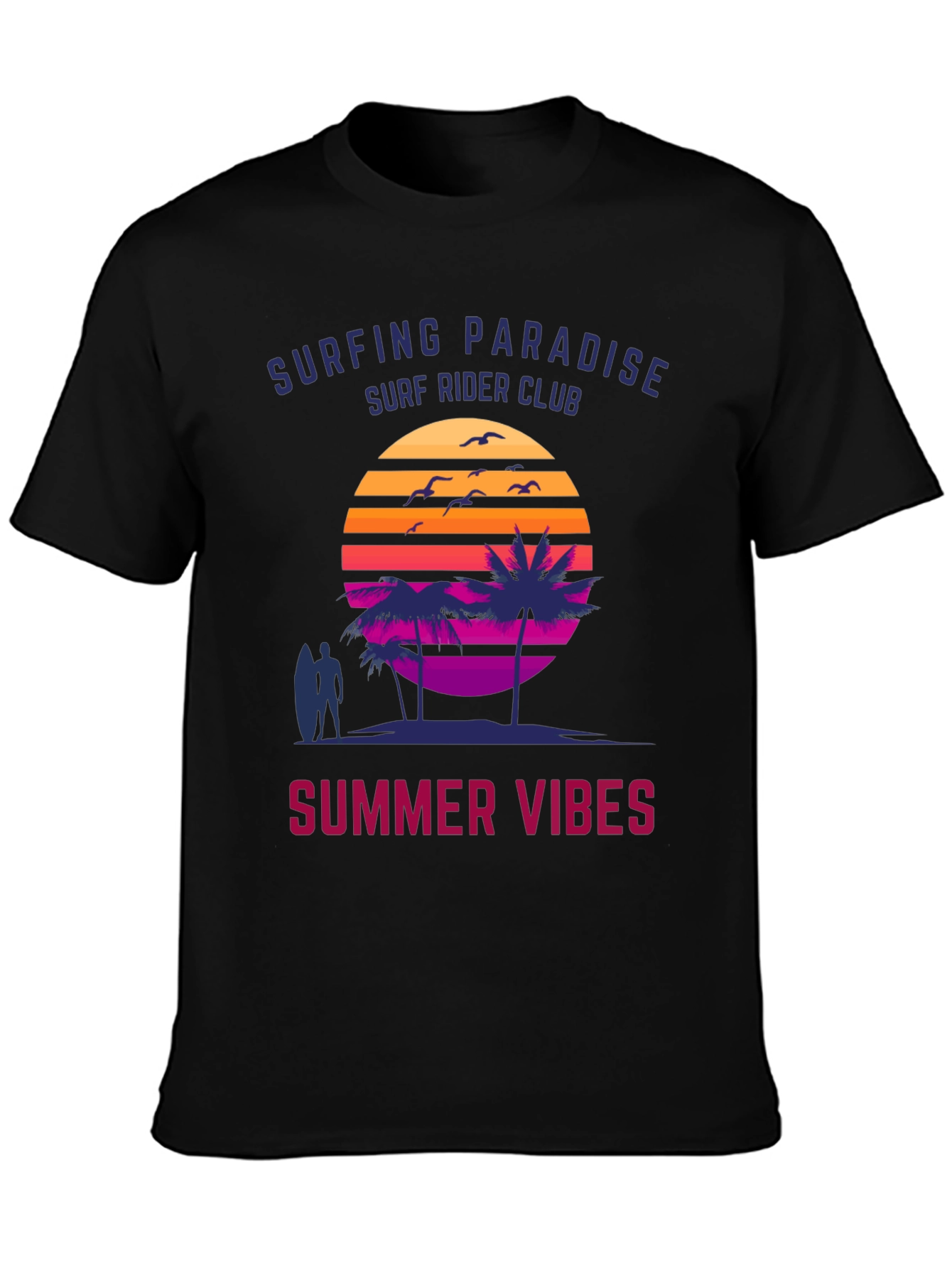 Surfing Paradise Summer Vibes Graphic Tee