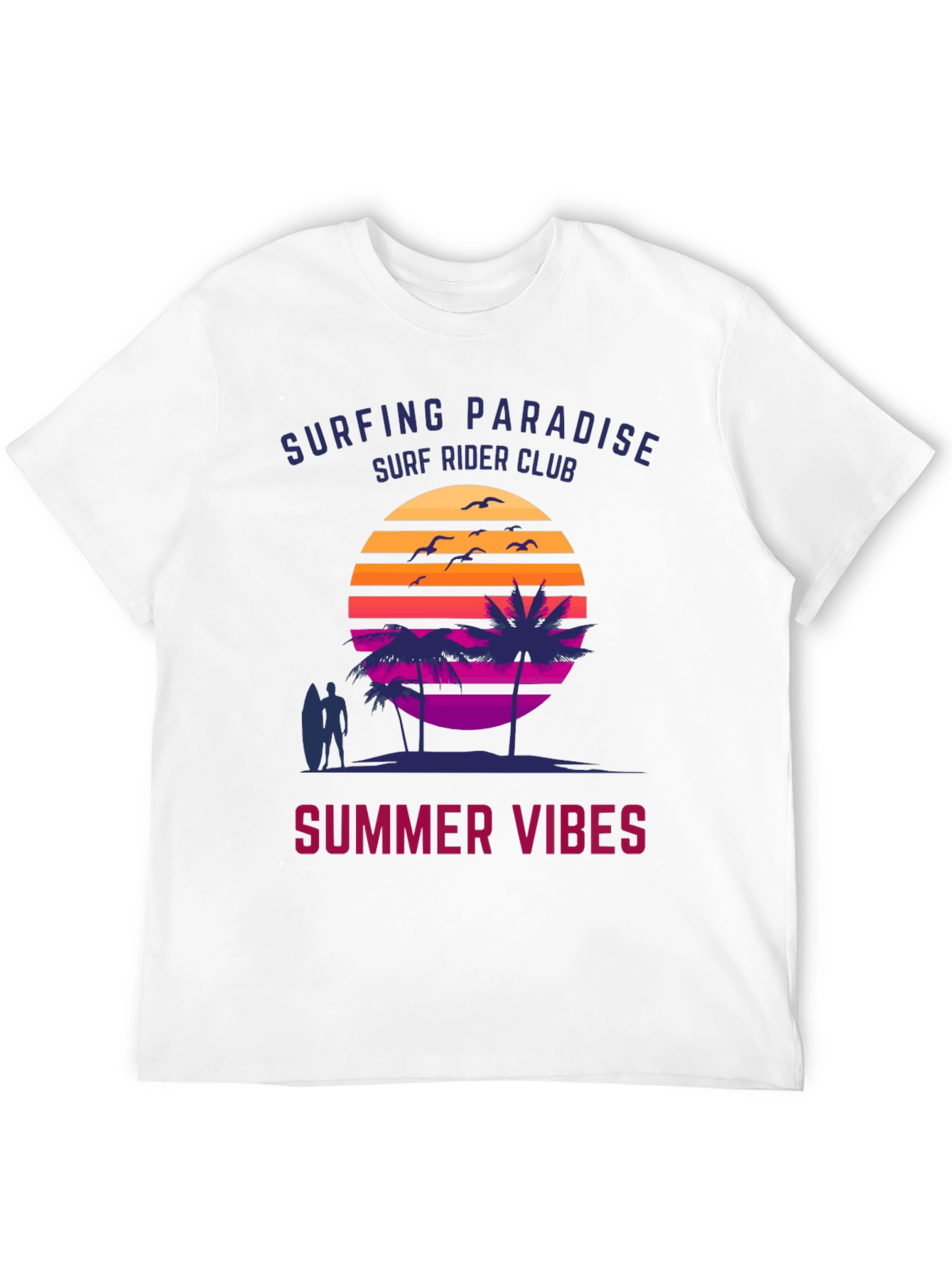 Surfing Paradise Summer Vibes Graphic Tee