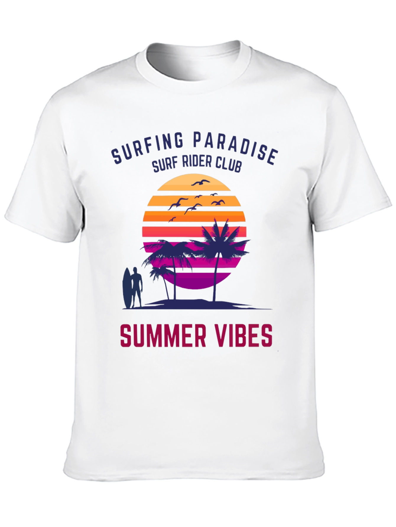 Surfing Paradise Summer Vibes Graphic Tee