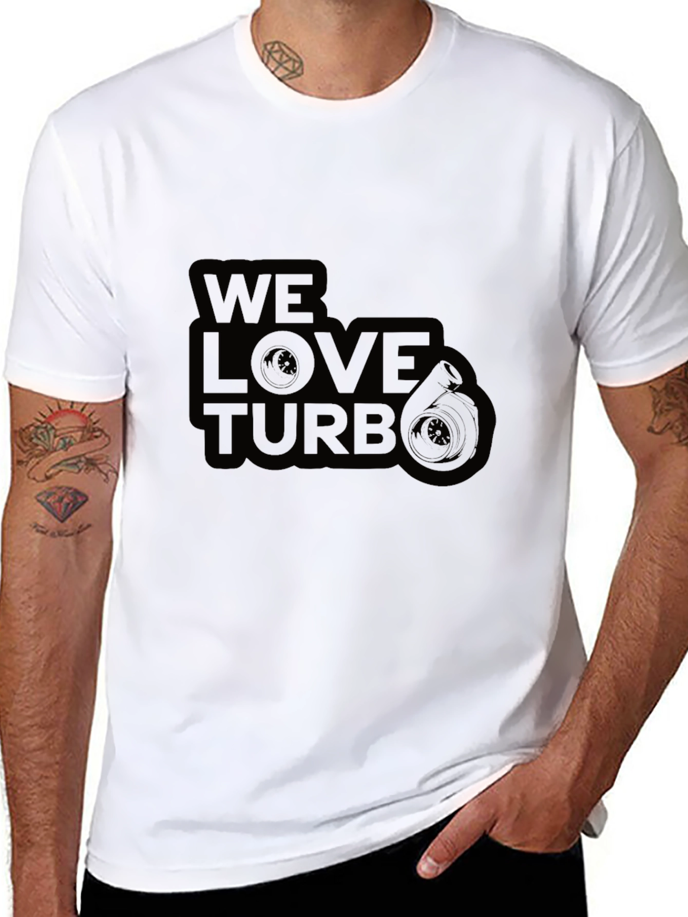 We Love Turbo Graphic T-Shirt - Black