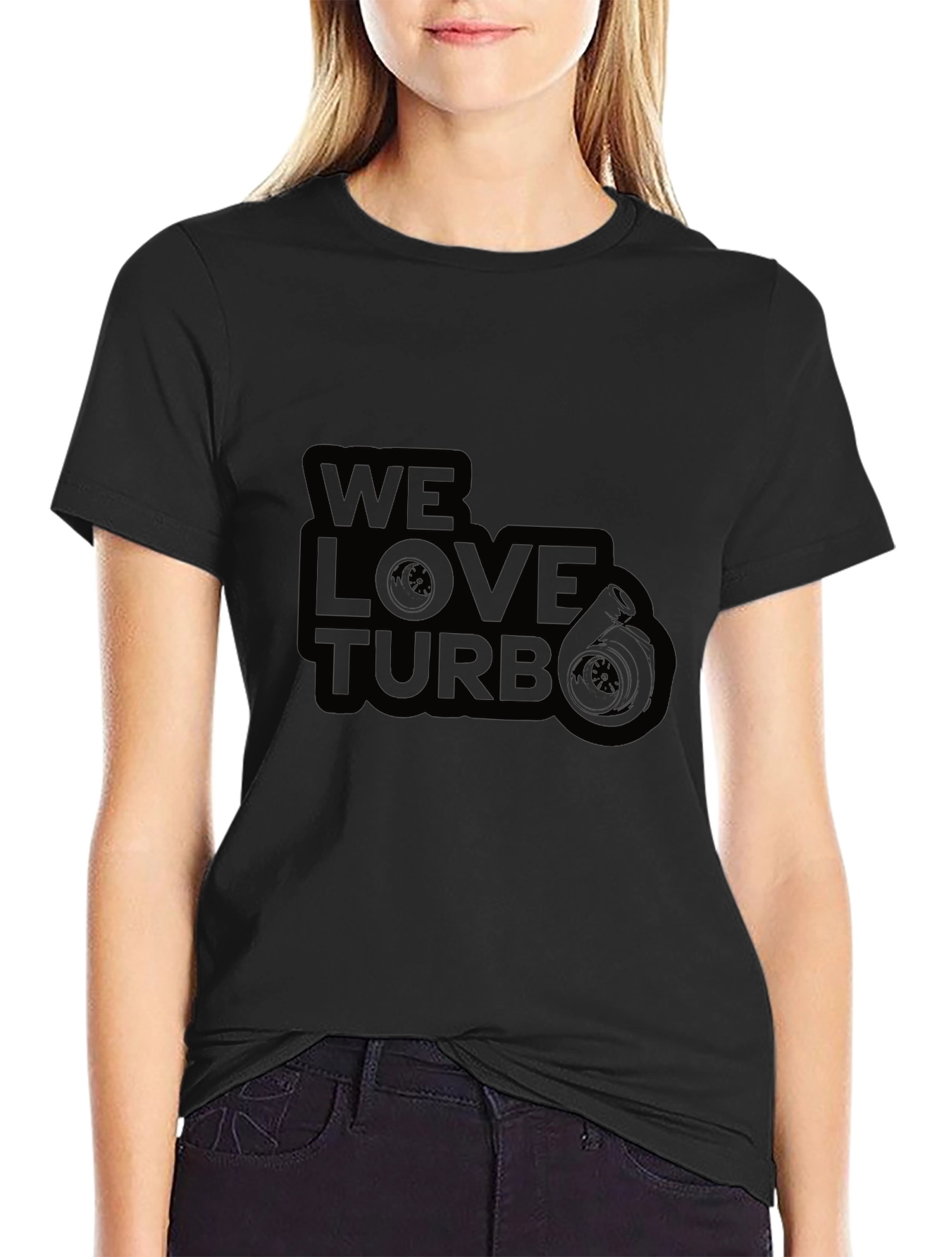 We Love Turbo Graphic T-Shirt - Black