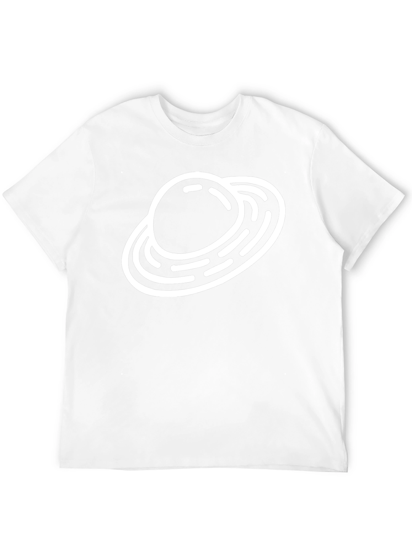 Saturn Graphic Black T-Shirt Space Theme