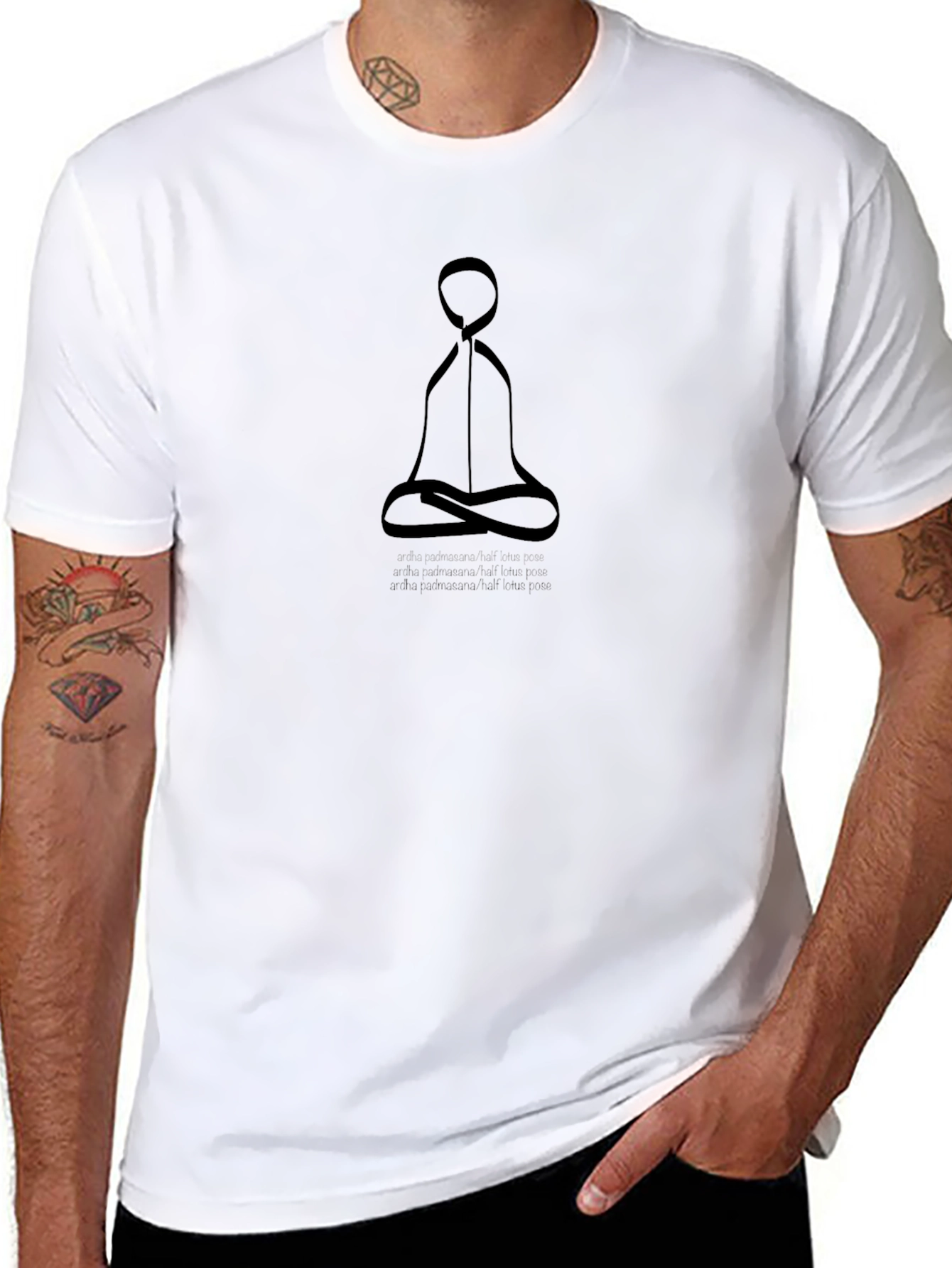 Meditative Silhouette Black T-Shirt