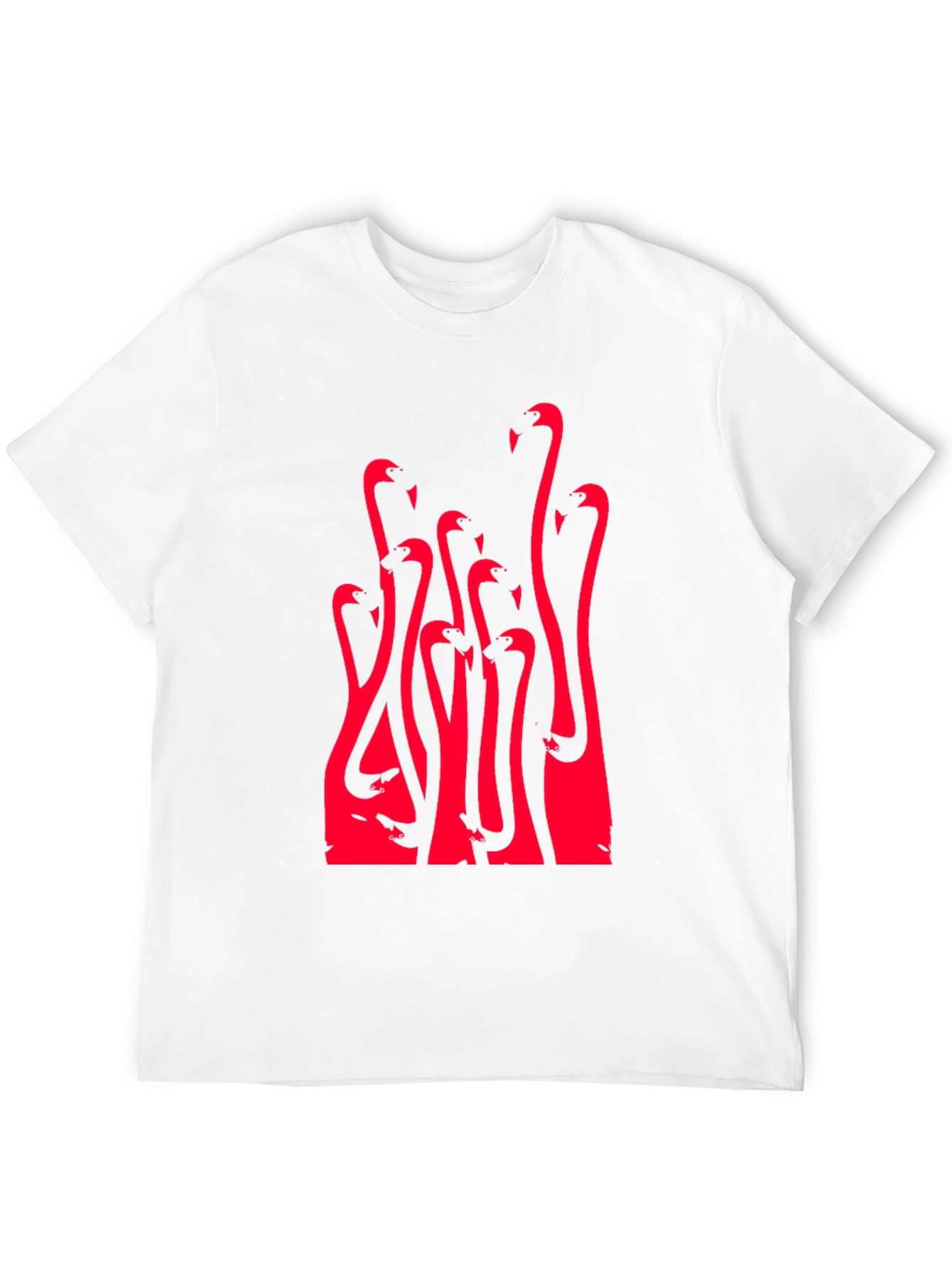 Flamingo Graphic Tee - Black Cotton T-Shirt