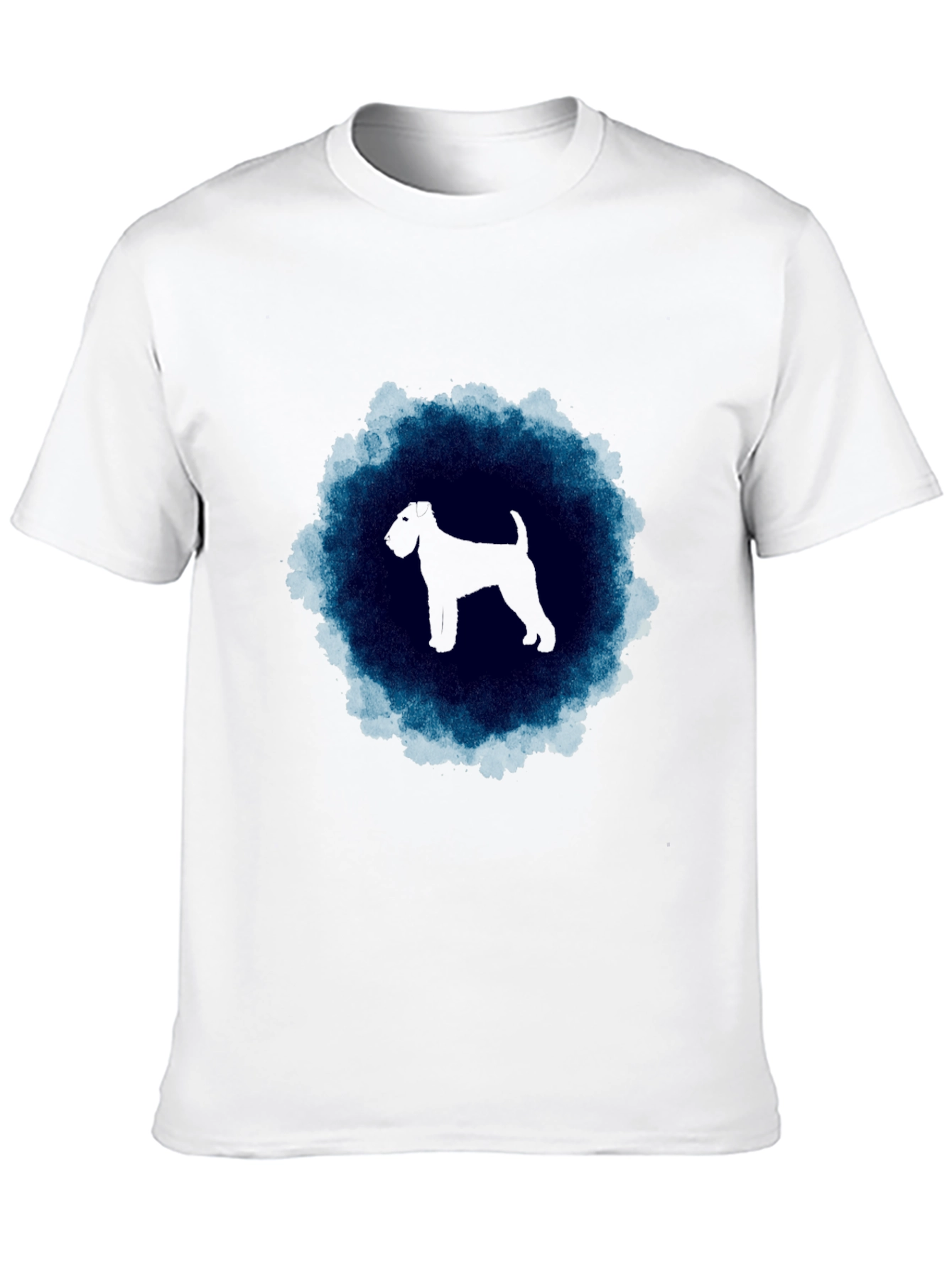 Dog Silhouette T-Shirt - Black Crew Neck Tee