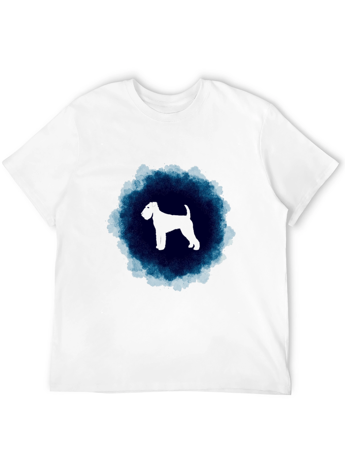 Dog Silhouette T-Shirt - Black Crew Neck Tee