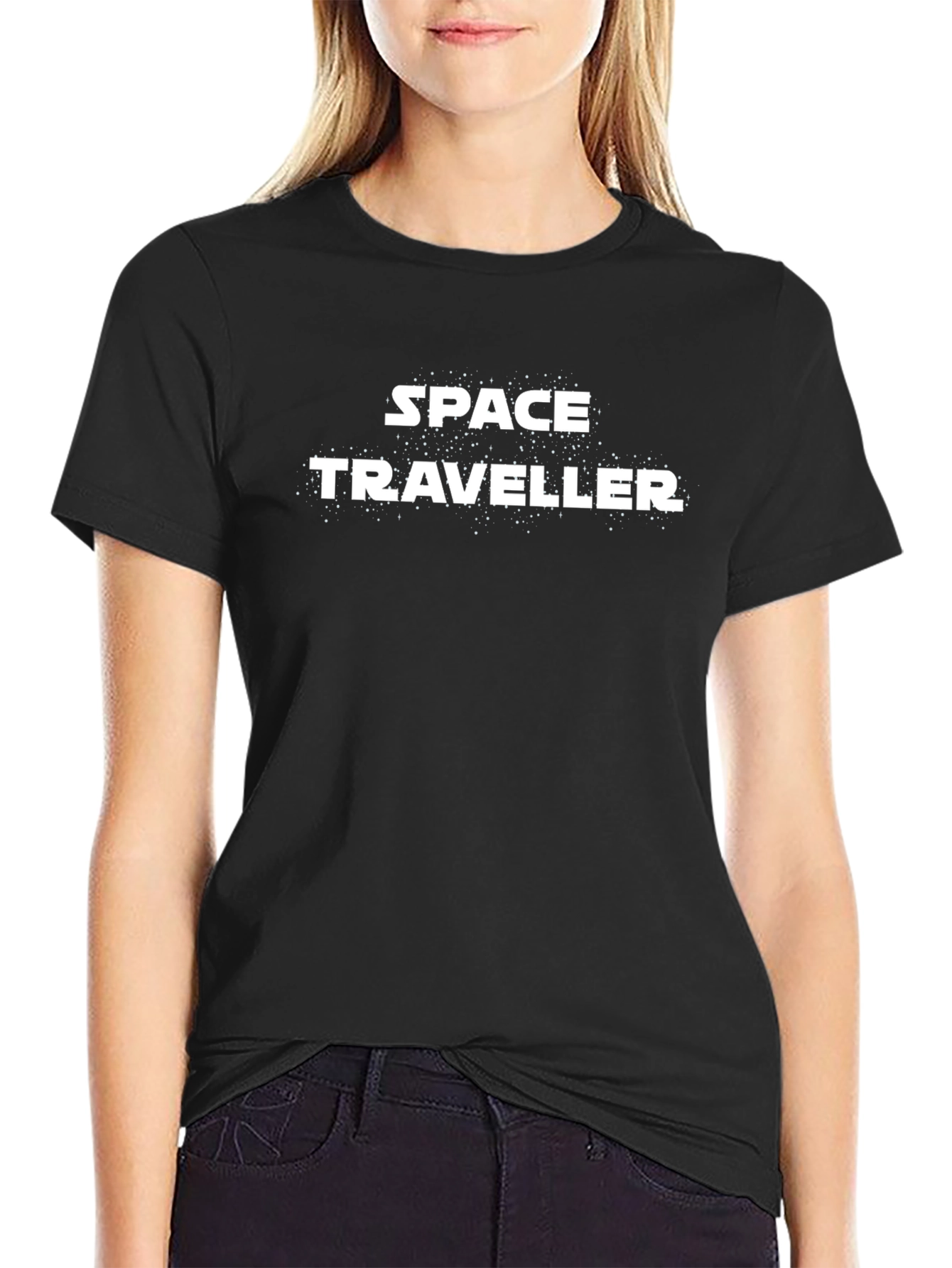Space Traveller Black T-Shirt