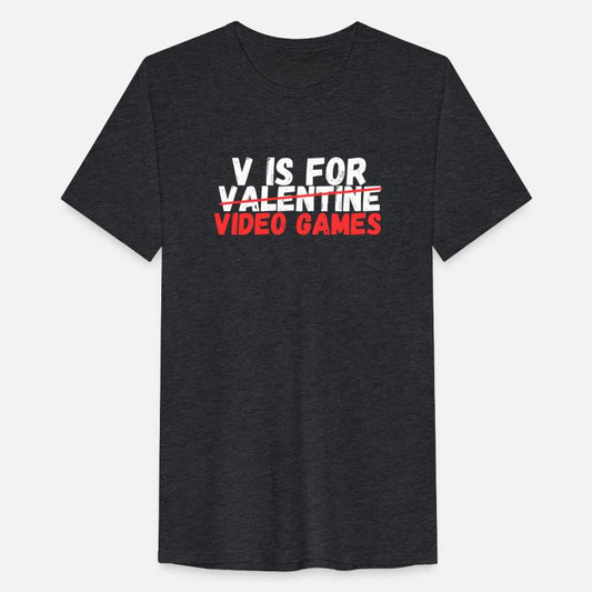 V is for Video Games T-Shirt Anti Valentine's Day