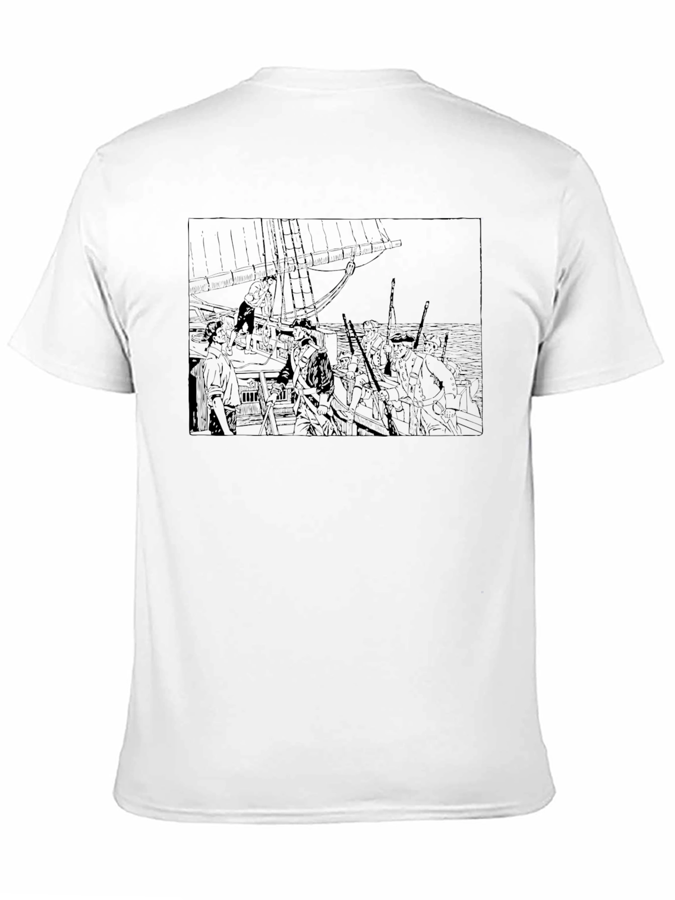 Pirate Ship Graphic Tee - Classic Black T-Shirt