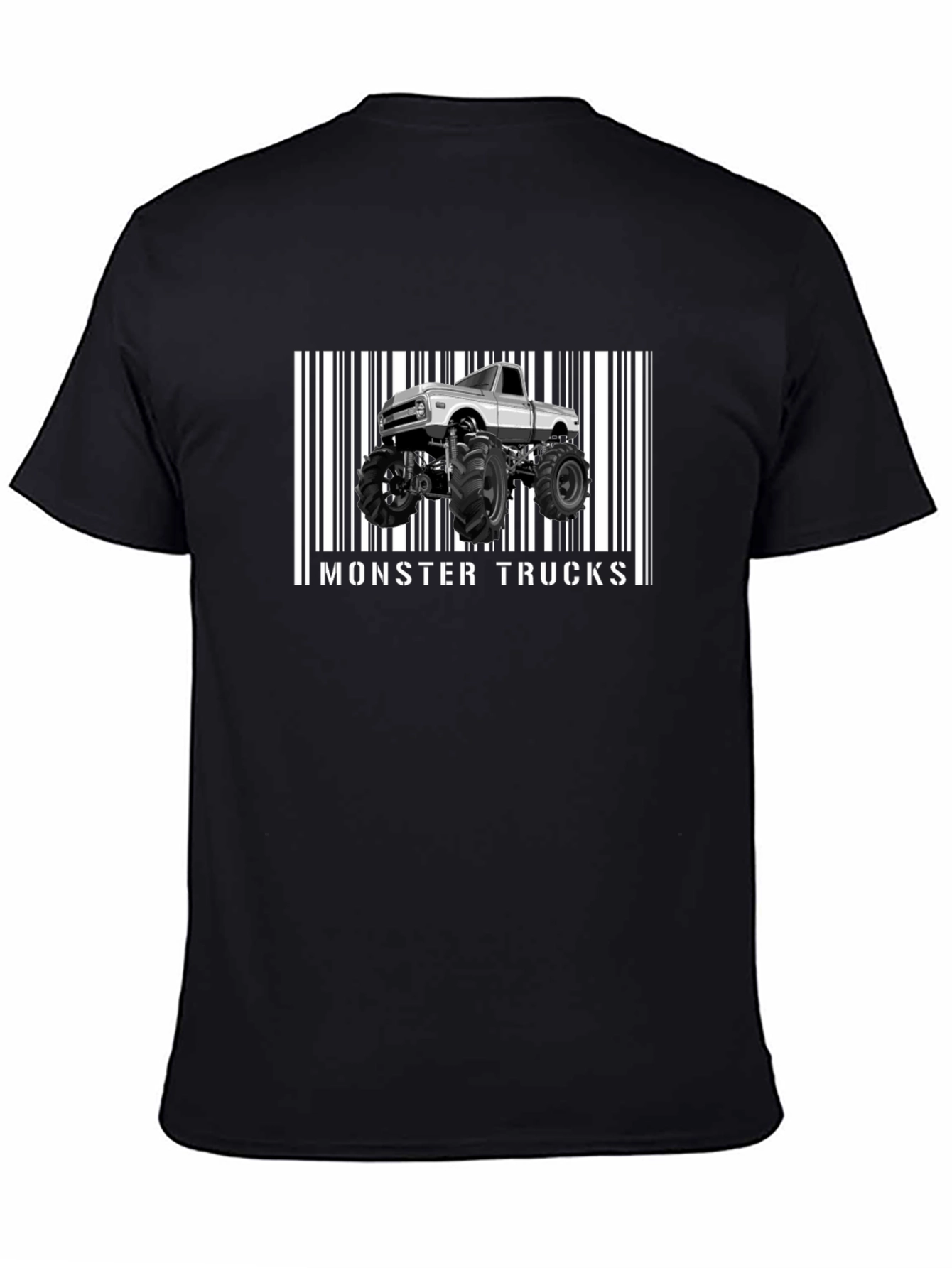 Monster Truck Barcode Graphic T-Shirt