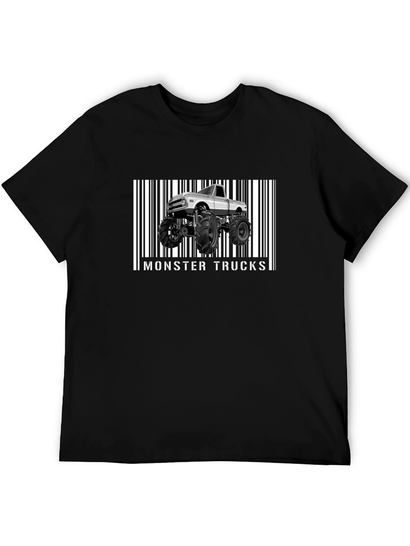 Monster Truck Barcode Graphic T-Shirt