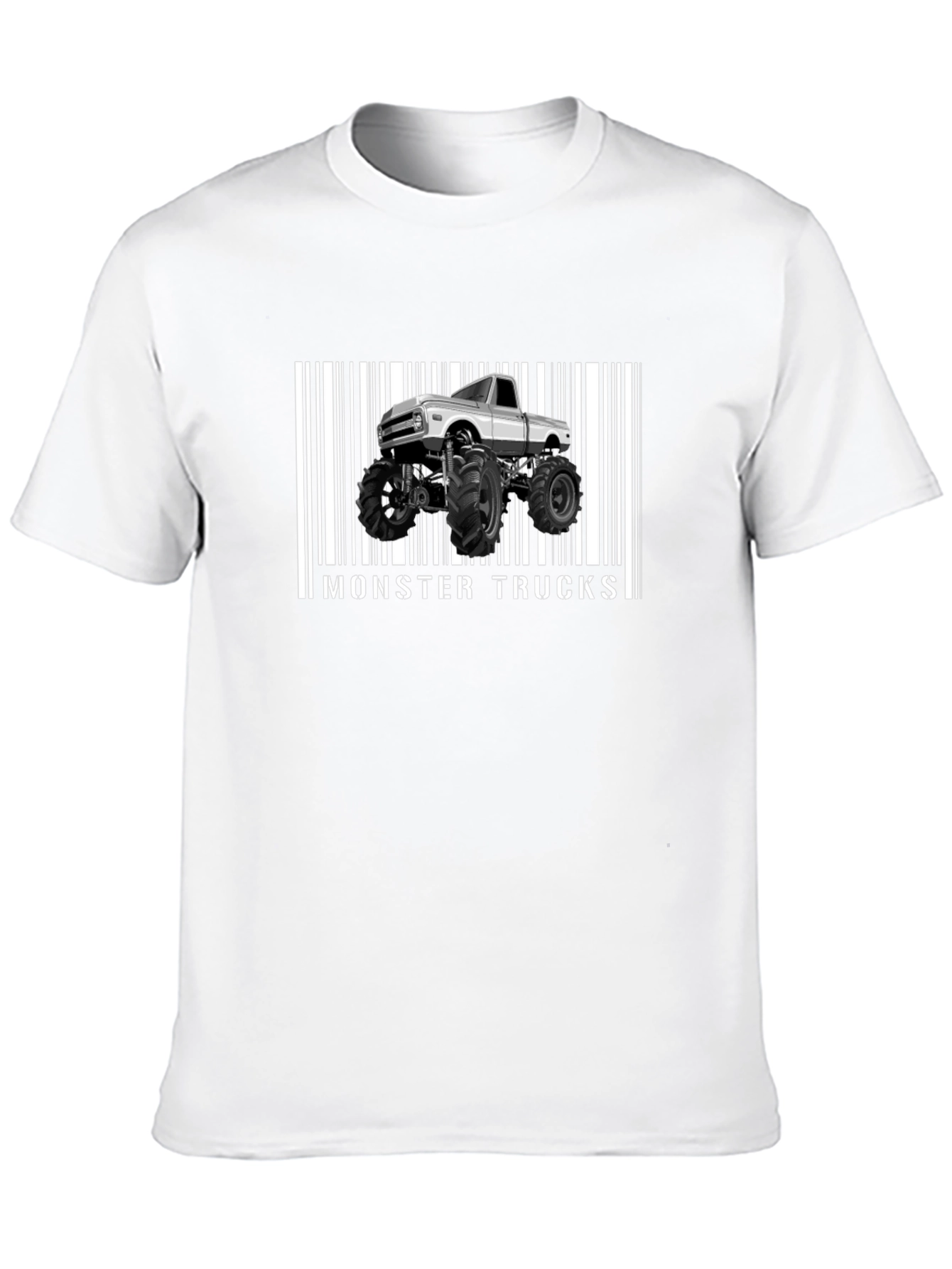 Monster Truck Barcode Graphic T-Shirt