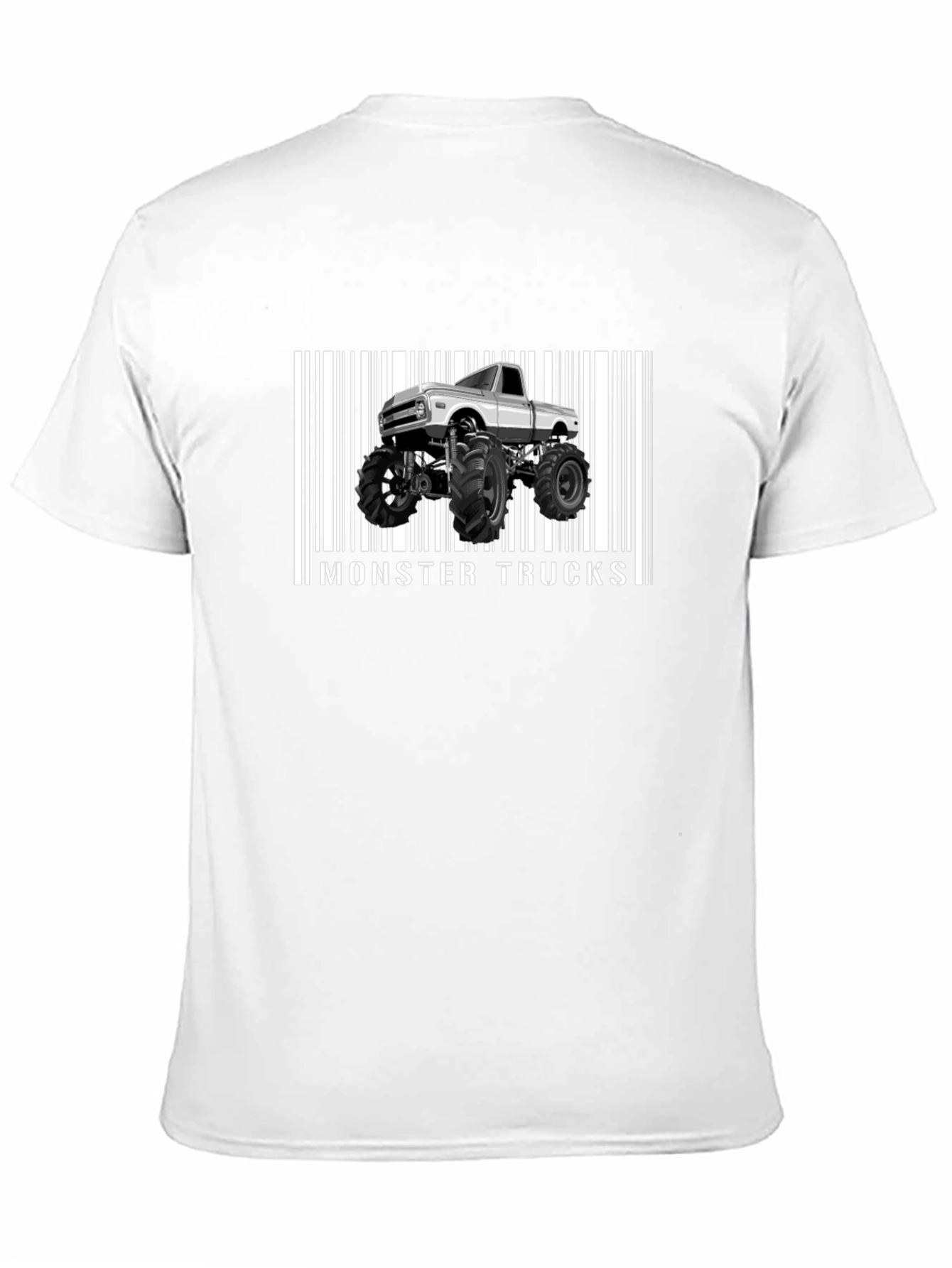 Monster Truck Barcode Graphic T-Shirt