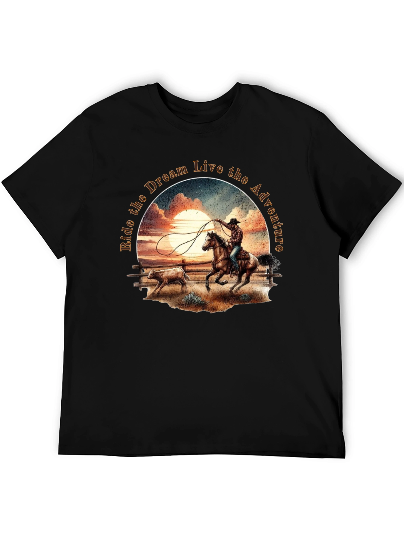 Cowboy Sunset Ride Graphic Tee