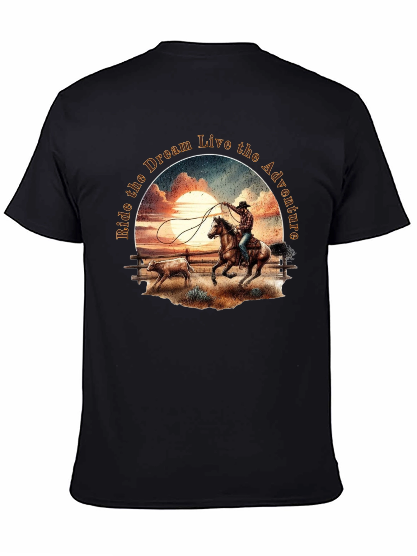 Cowboy Sunset Ride Graphic Tee
