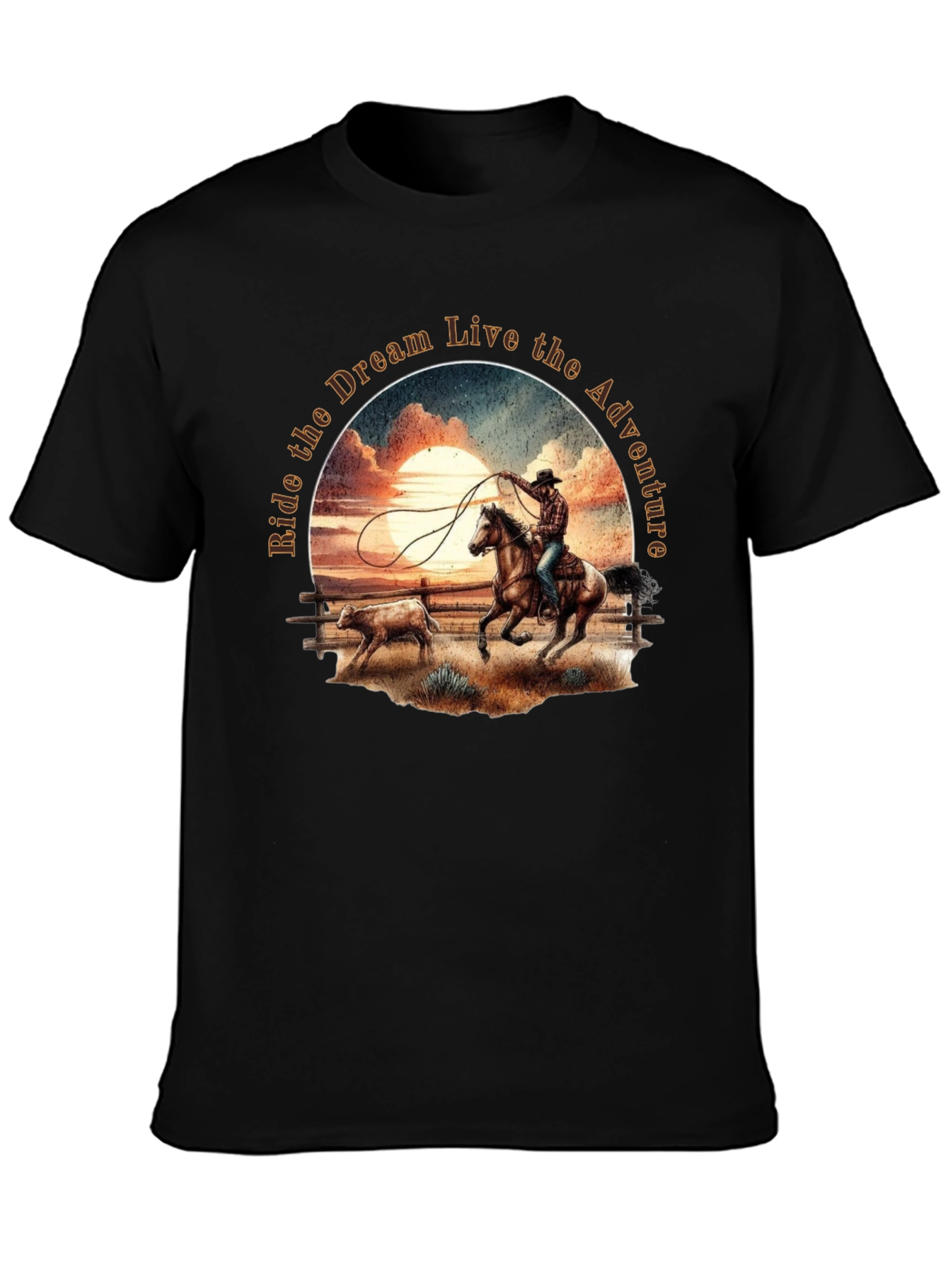 Cowboy Sunset Ride Graphic Tee