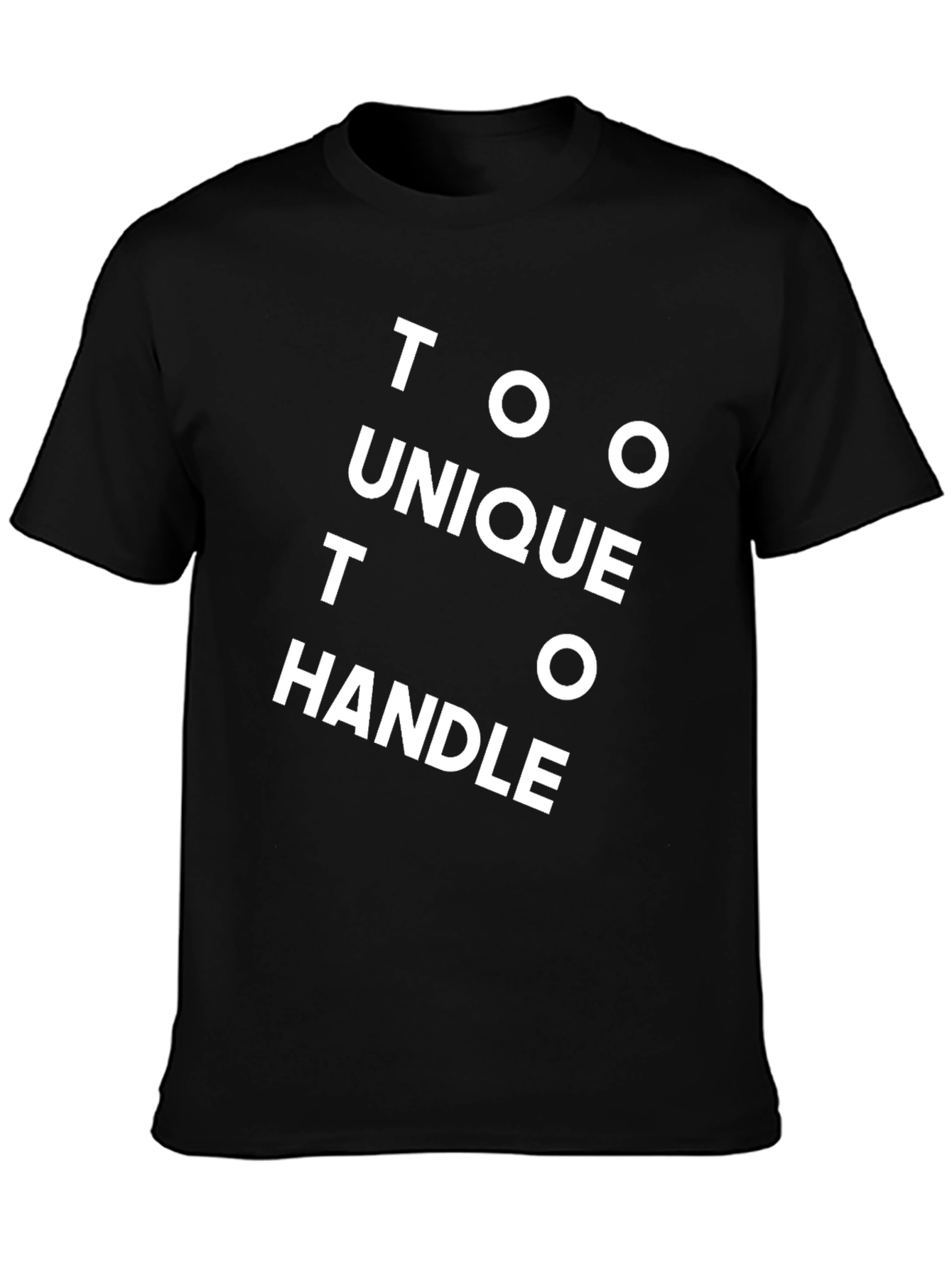 Too Unique To Handle Black Graphic Tee