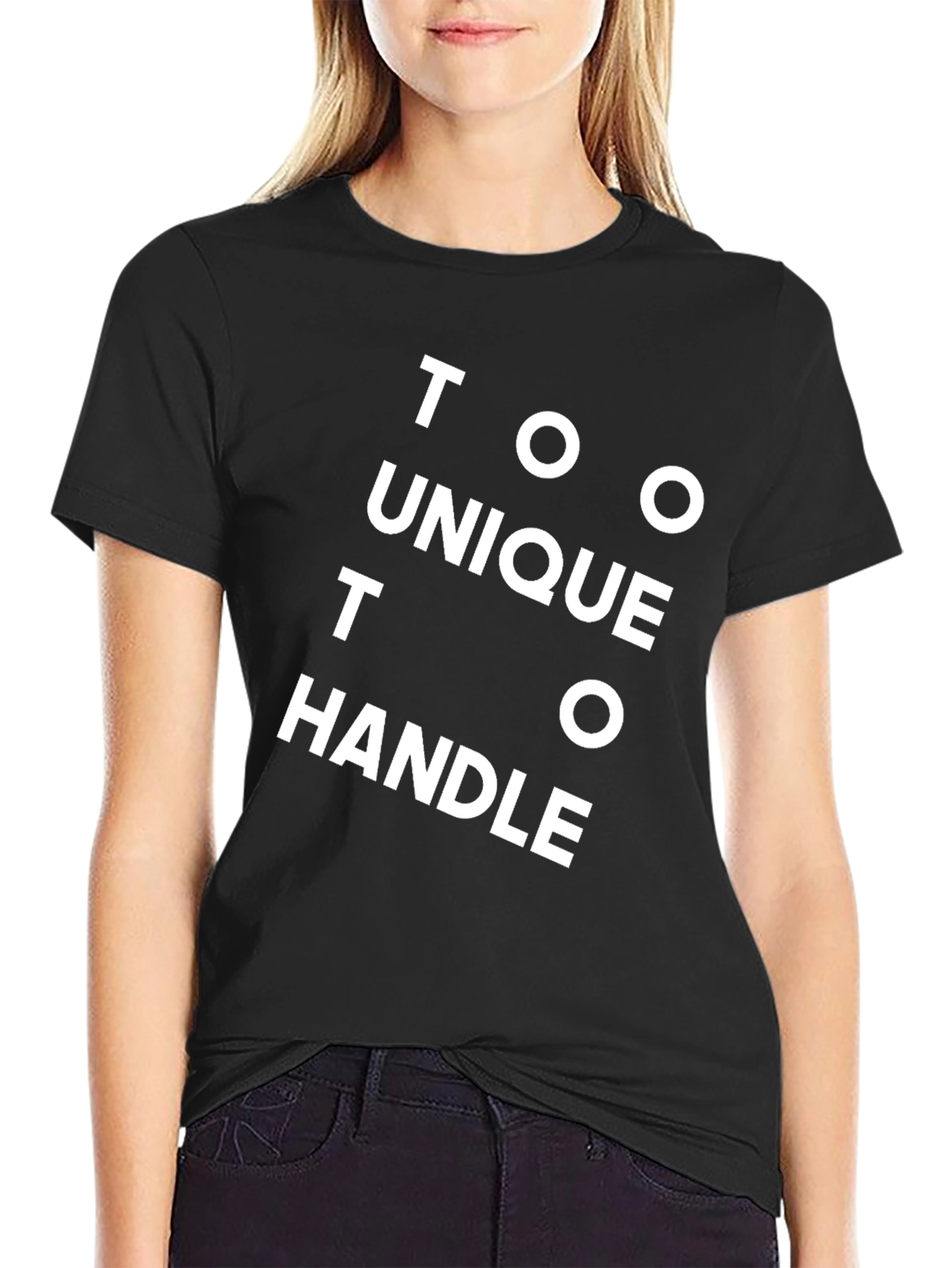Too Unique To Handle Black Graphic Tee