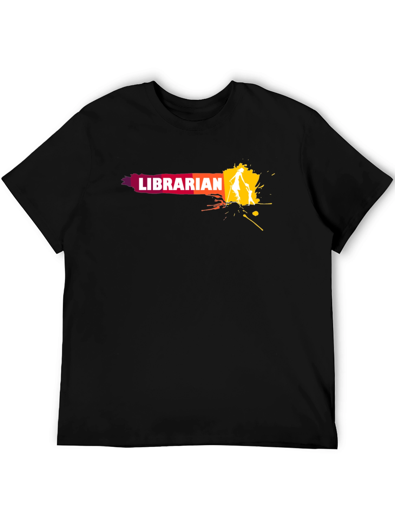 Librarian Graphic T-Shirt - Black Cotton Tee