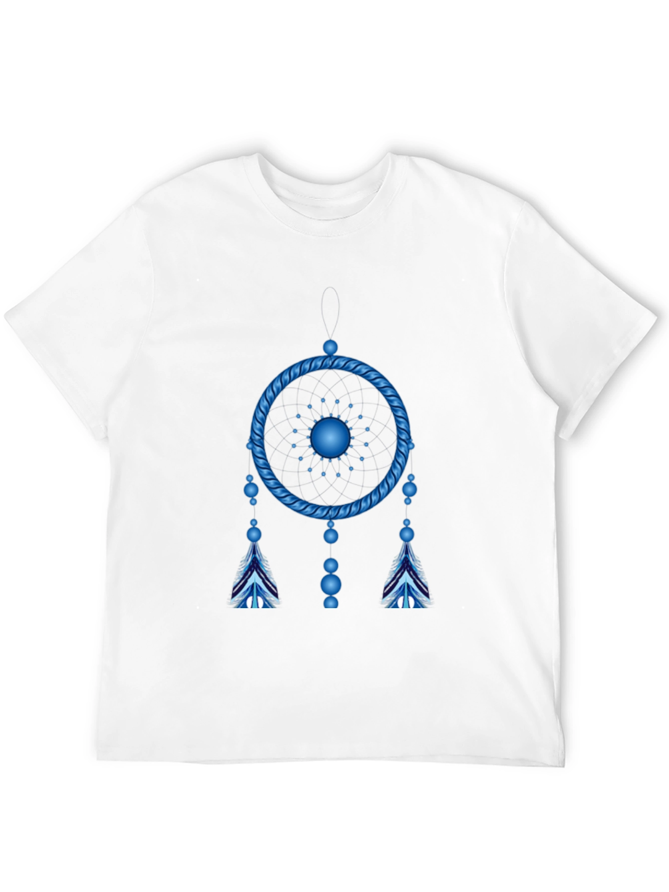 Blue Dreamcatcher Graphic Black T-Shirt