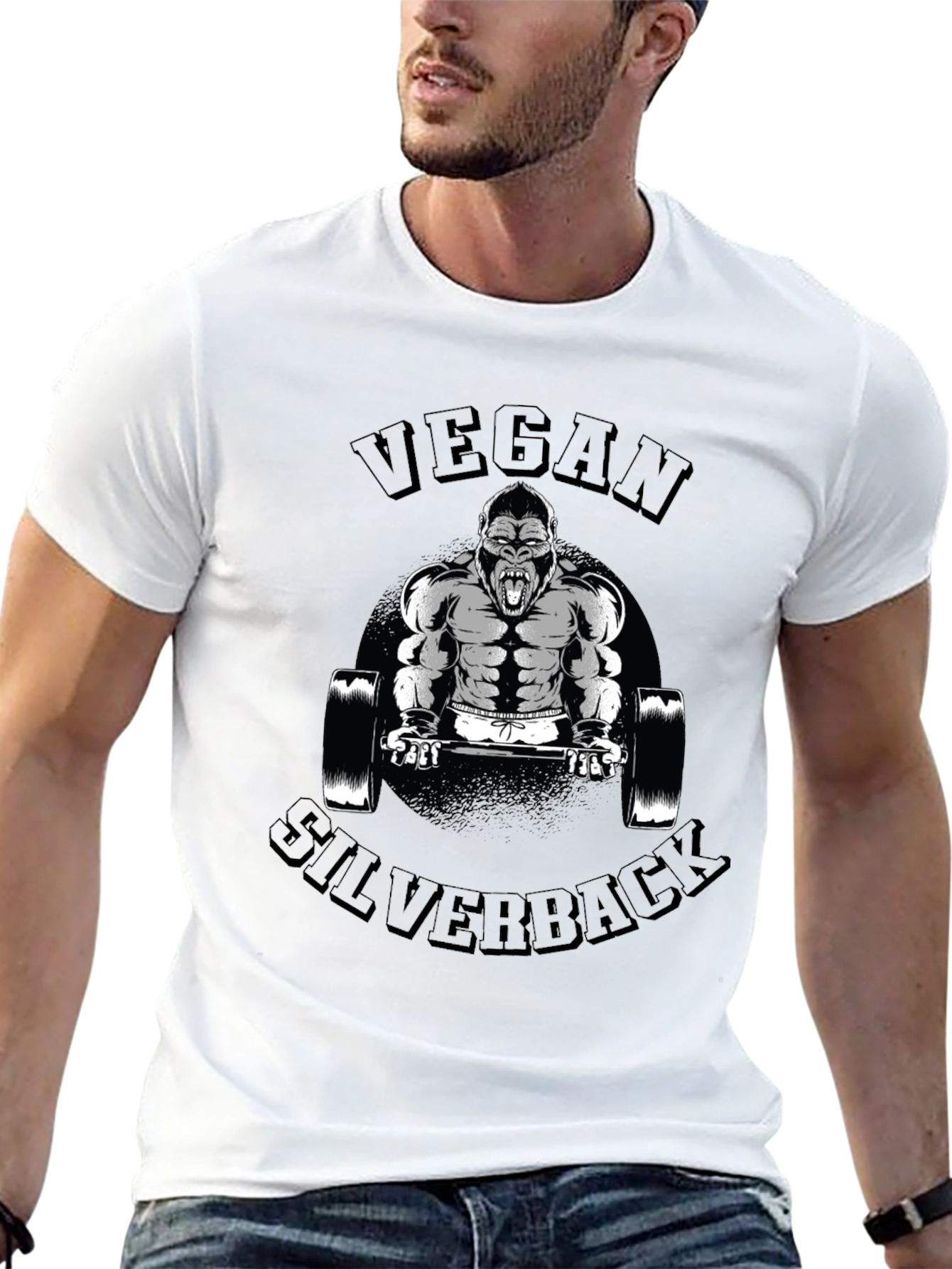 Vegan Silverback Gorilla Gym T-Shirt