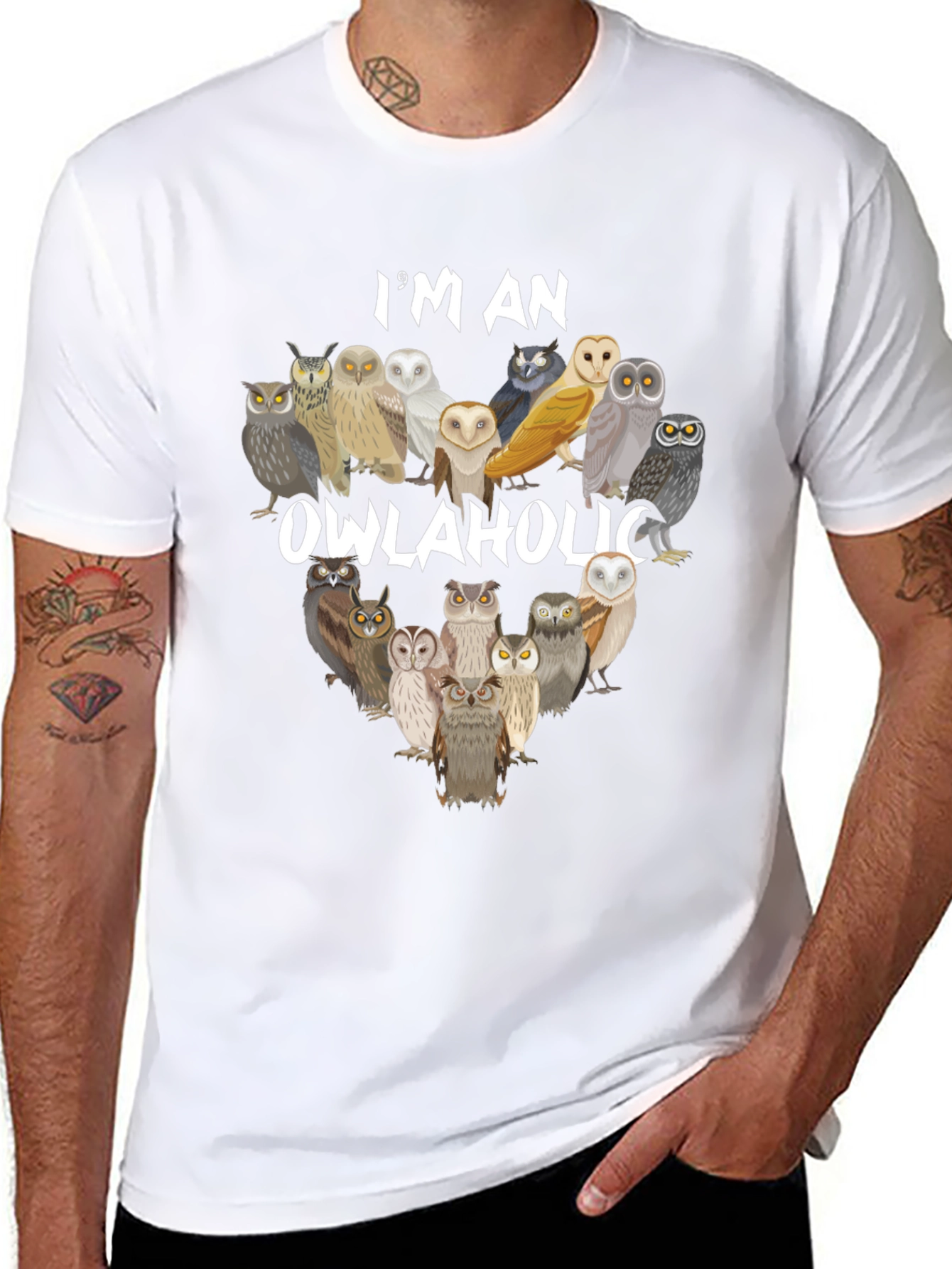 Owlaholic T-Shirt - Owl Lover Apparel