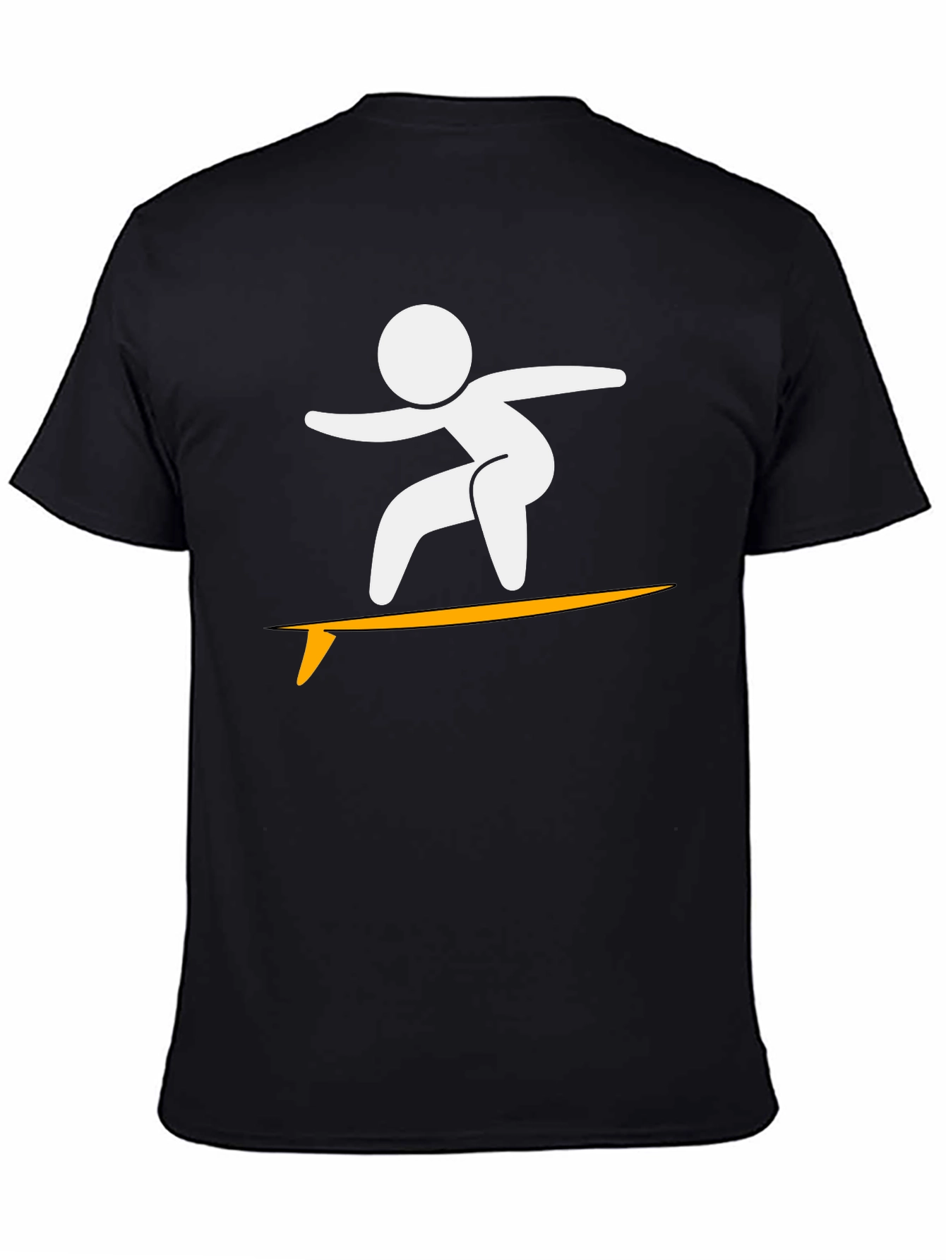 Surfing Stick Figure Graphic Tee - Cool & Casual