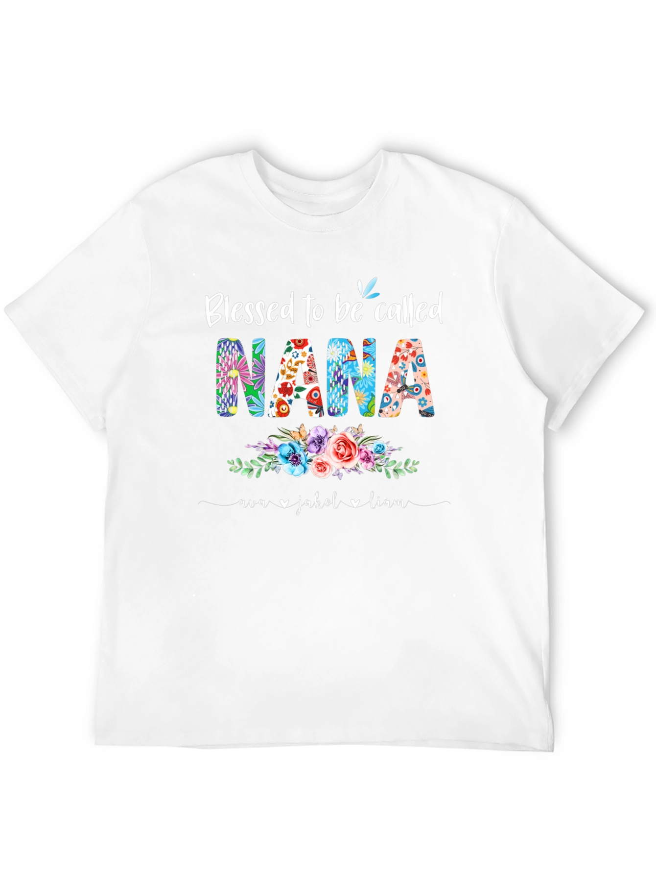 Blessed Nana Floral T-Shirt