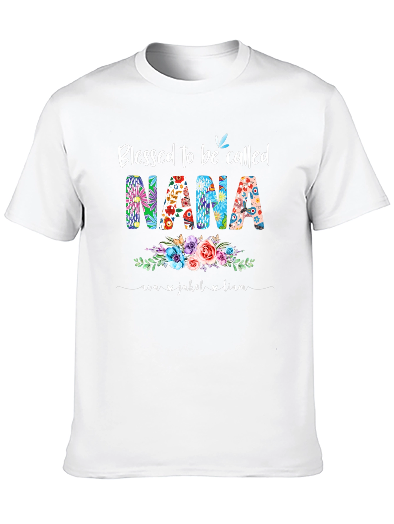 Blessed Nana Floral T-Shirt