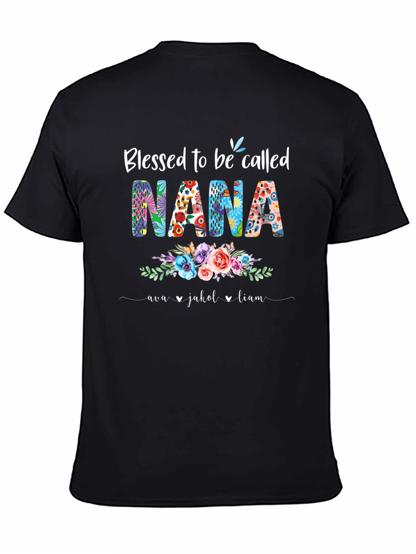 Blessed Nana Floral T-Shirt