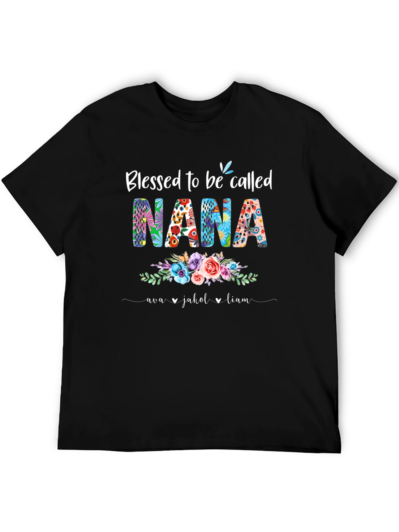 Blessed Nana Floral T-Shirt
