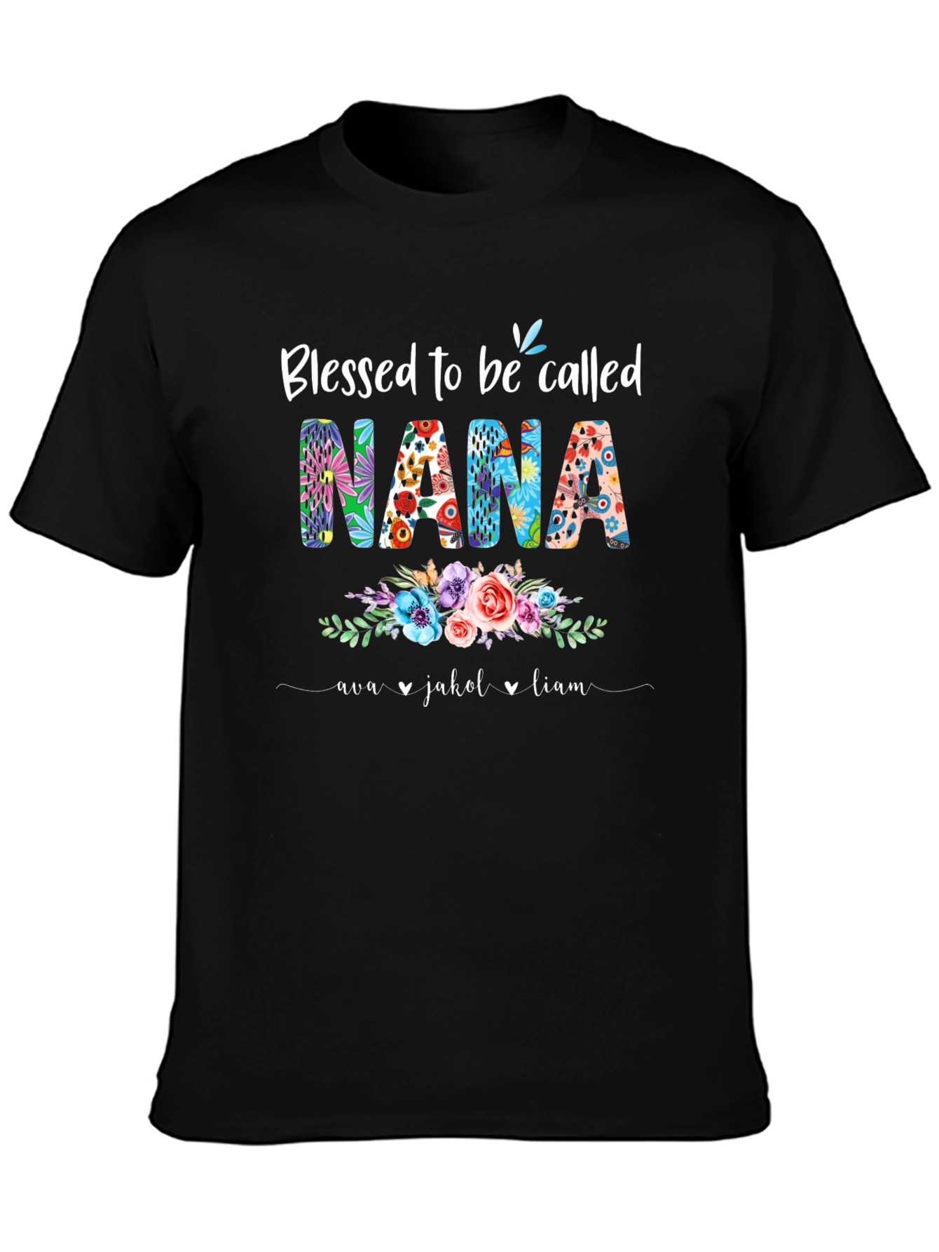 Blessed Nana Floral T-Shirt