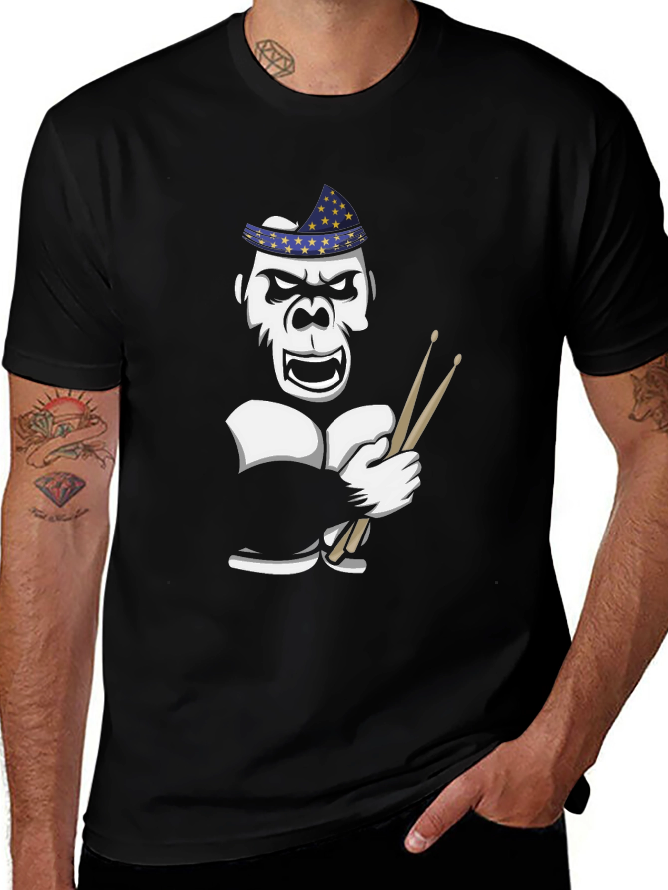Drummer Gorilla Graphic Tee