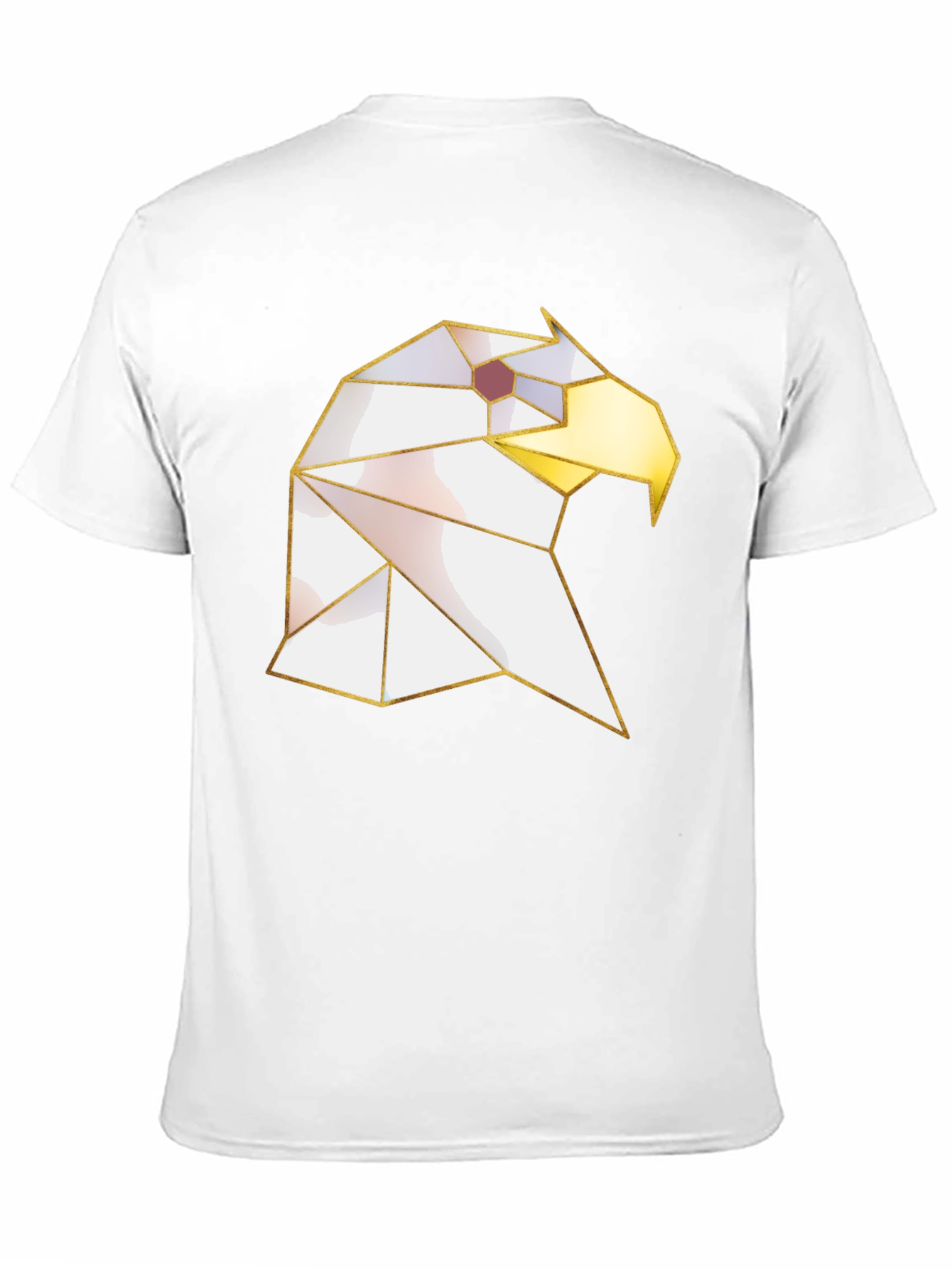 Geometric Eagle Graphic Tee - Modern Black Shirt