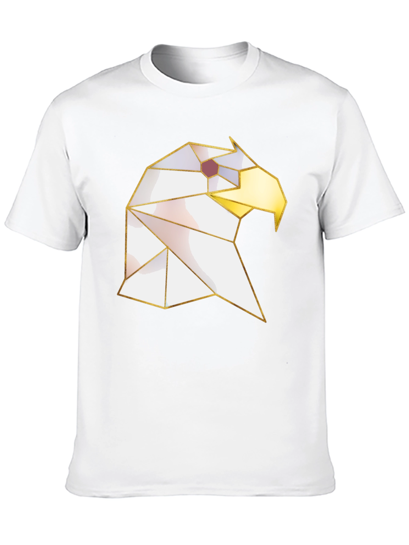 Geometric Eagle Graphic Tee - Modern Black Shirt