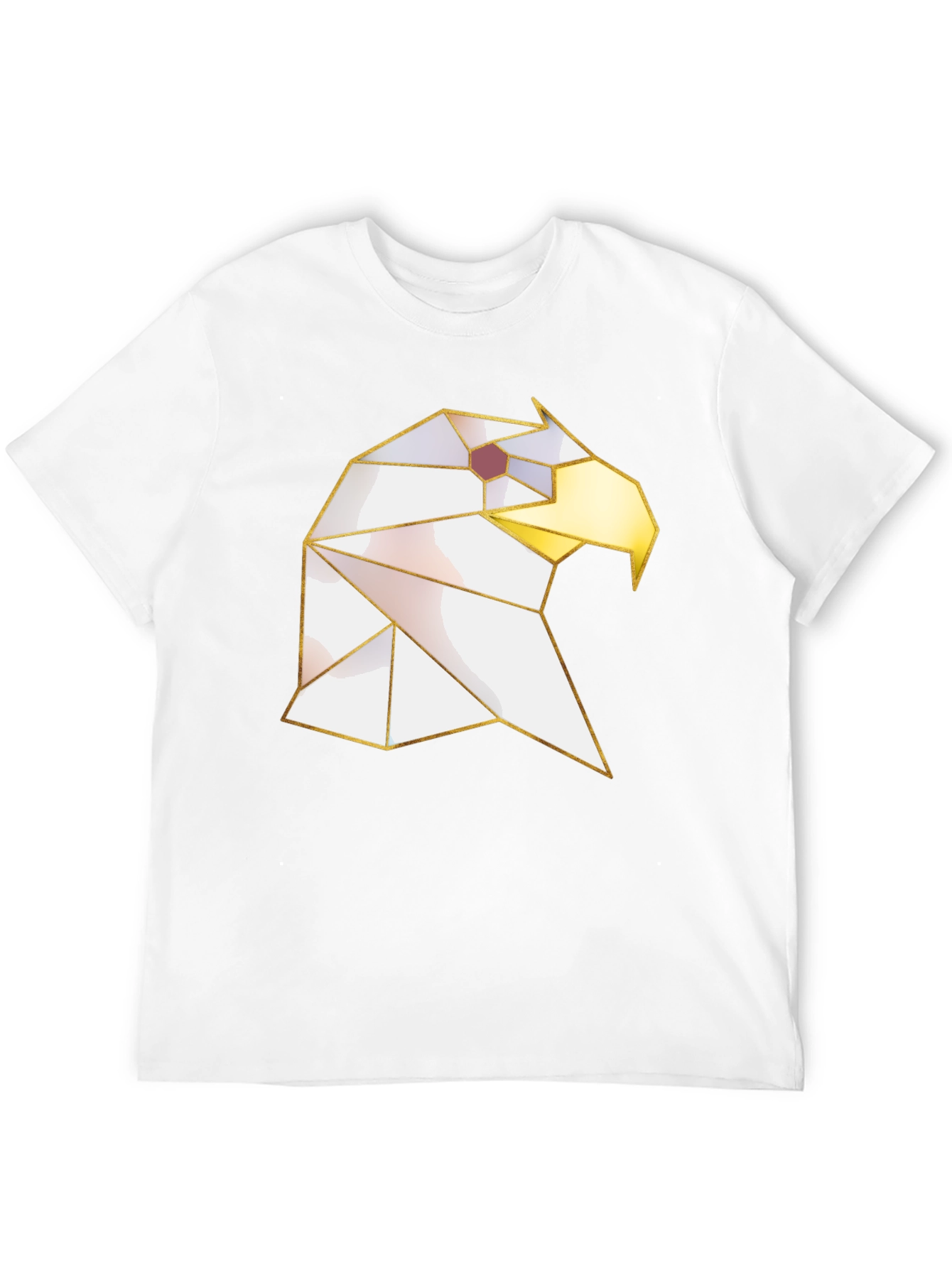 Geometric Eagle Graphic Tee - Modern Black Shirt
