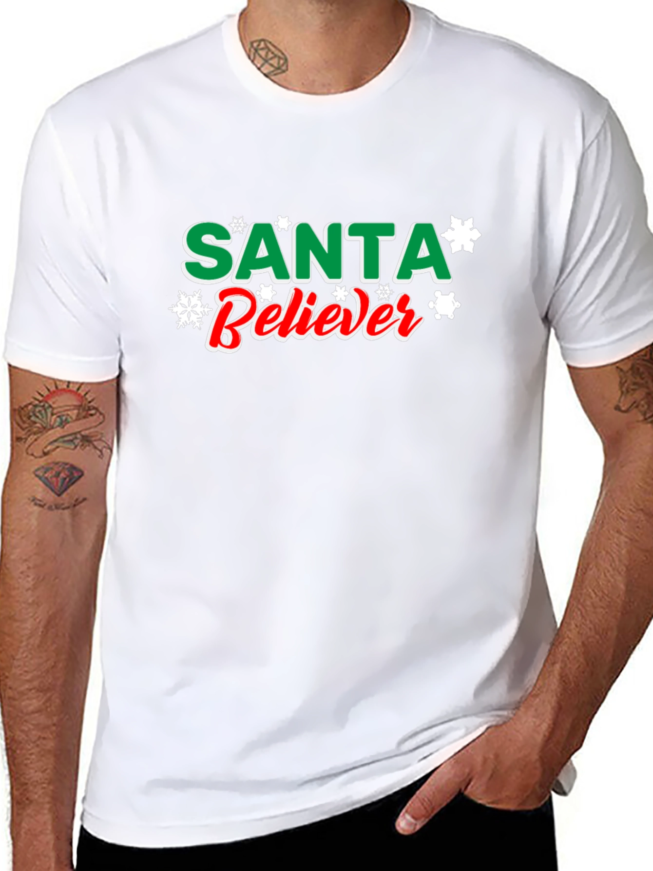 Santa Believer Graphic Tee - Holiday Cheer