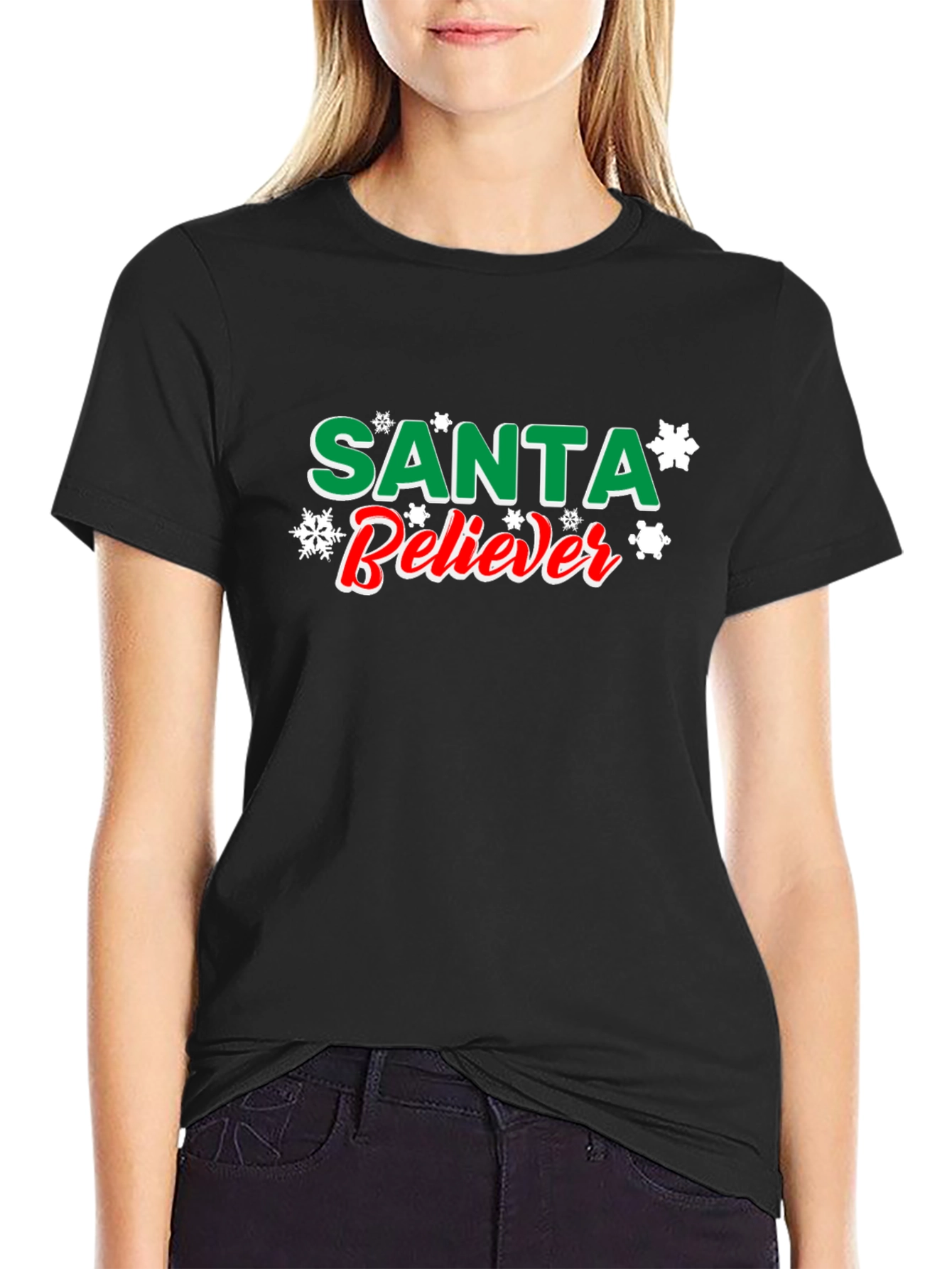 Santa Believer Graphic Tee - Holiday Cheer