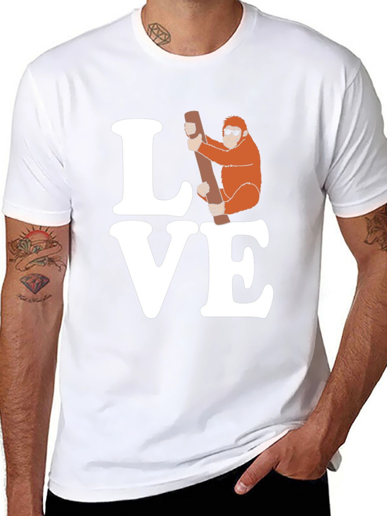 Love Orangutan T-Shirt - Fun Graphic Tee