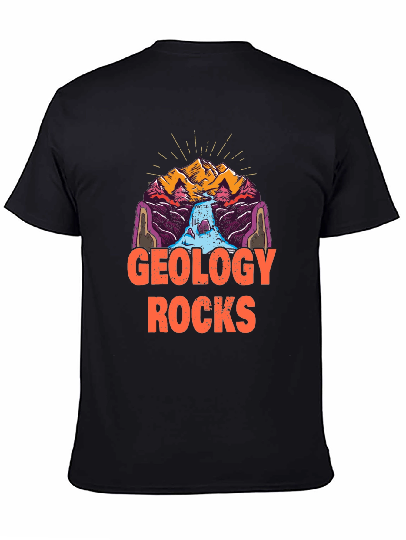 Geology Rocks T-Shirt - Mountain Scene Graphic Tee
