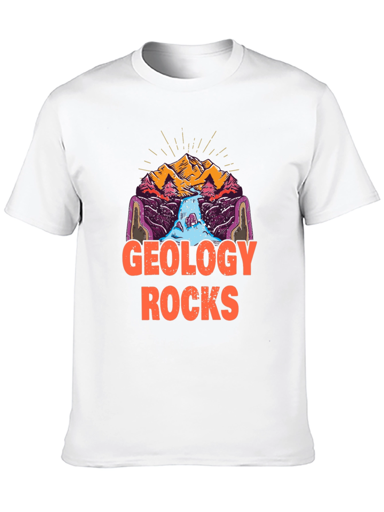 Geology Rocks T-Shirt - Mountain Scene Graphic Tee