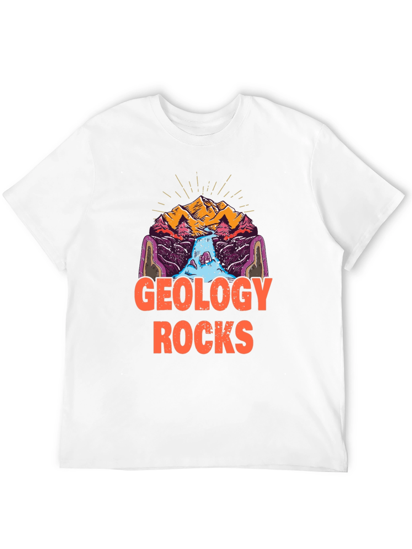 Geology Rocks T-Shirt - Mountain Scene Graphic Tee