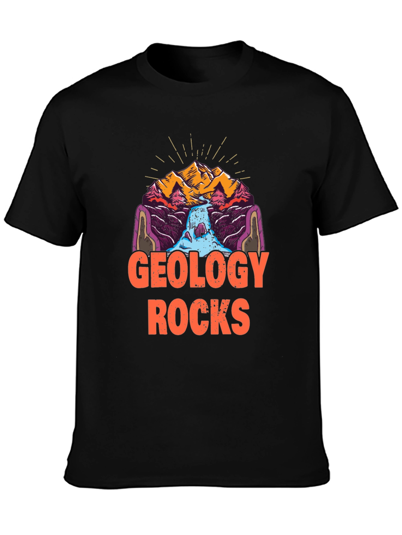 Geology Rocks T-Shirt - Mountain Scene Graphic Tee