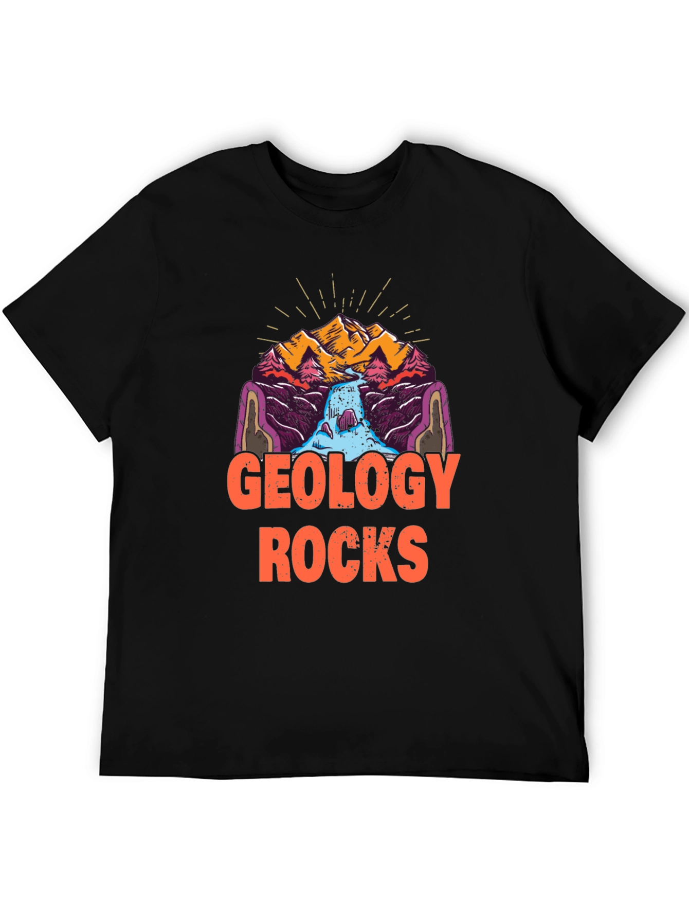 Geology Rocks T-Shirt - Mountain Scene Graphic Tee