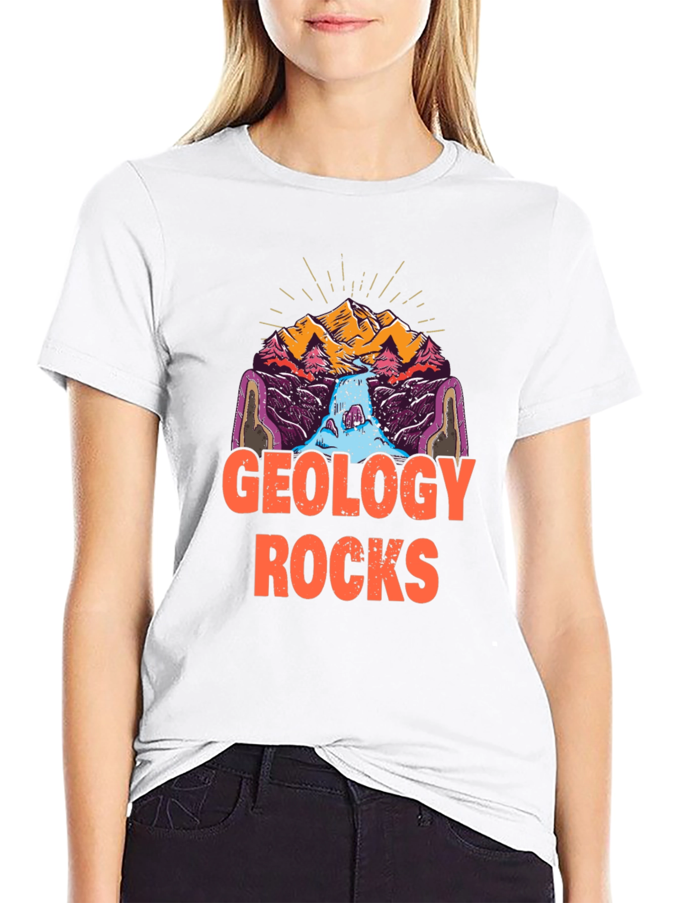 Geology Rocks T-Shirt - Mountain Scene Graphic Tee
