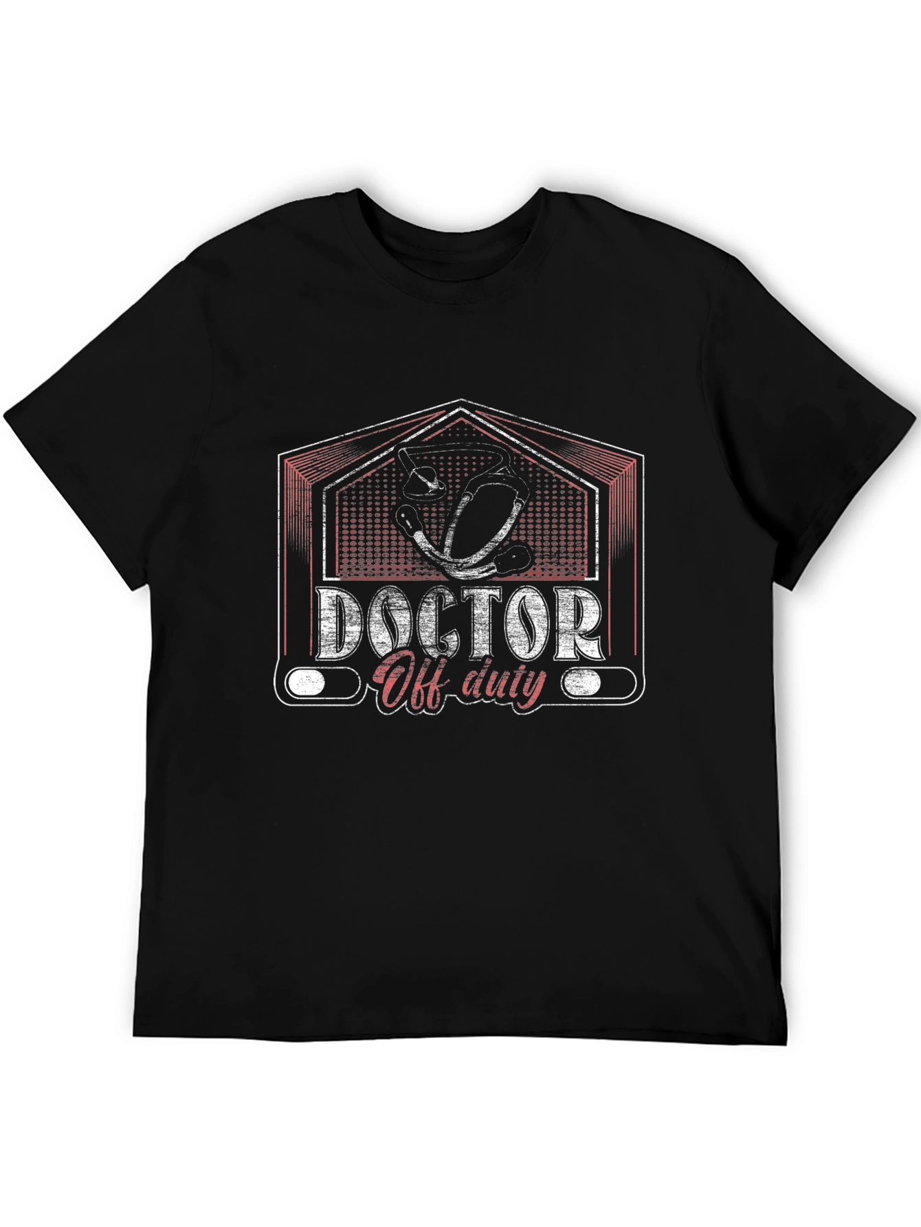 Doctor Off Duty Graphic T-Shirt - Black